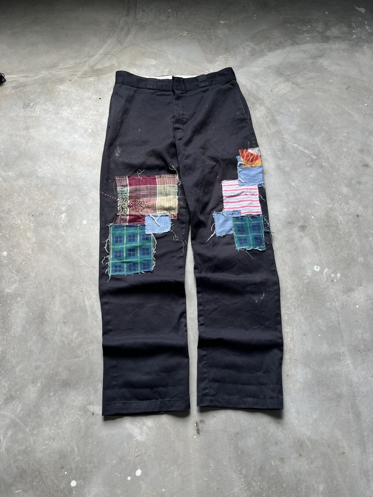 Dickies Dickies 874 Custom Made Artwork| Patchwork | Sashiko Japan Size US 33 - 1 Thumbnail