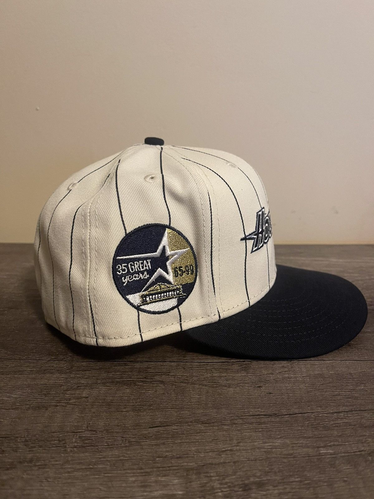 New Era 7 1/2 Houston Astros Pinstripe Fitted Size ONE SIZE - 2 Thumbnail