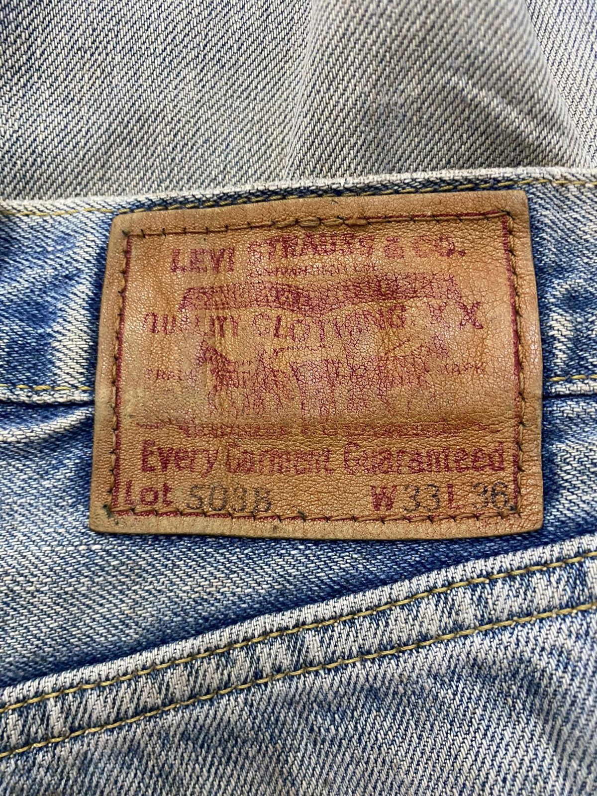 Levi's Vintage Clothing Thrashed Vintage Levis Big E 503 Ripped Denim Selvedge Japan Size US 33 - 7 Thumbnail
