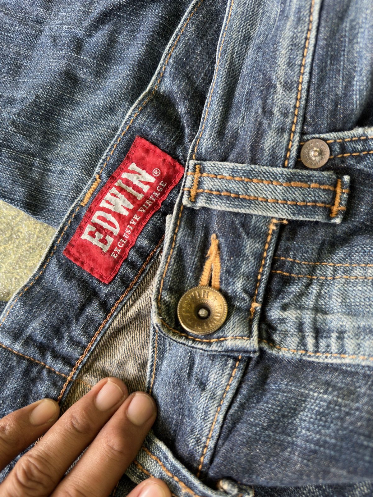 Vintage Edwin 💥 Japanese Brand edwin Exclusive Vintage Light Blue💥 Size US 34 / EU 50 - 4 Thumbnail