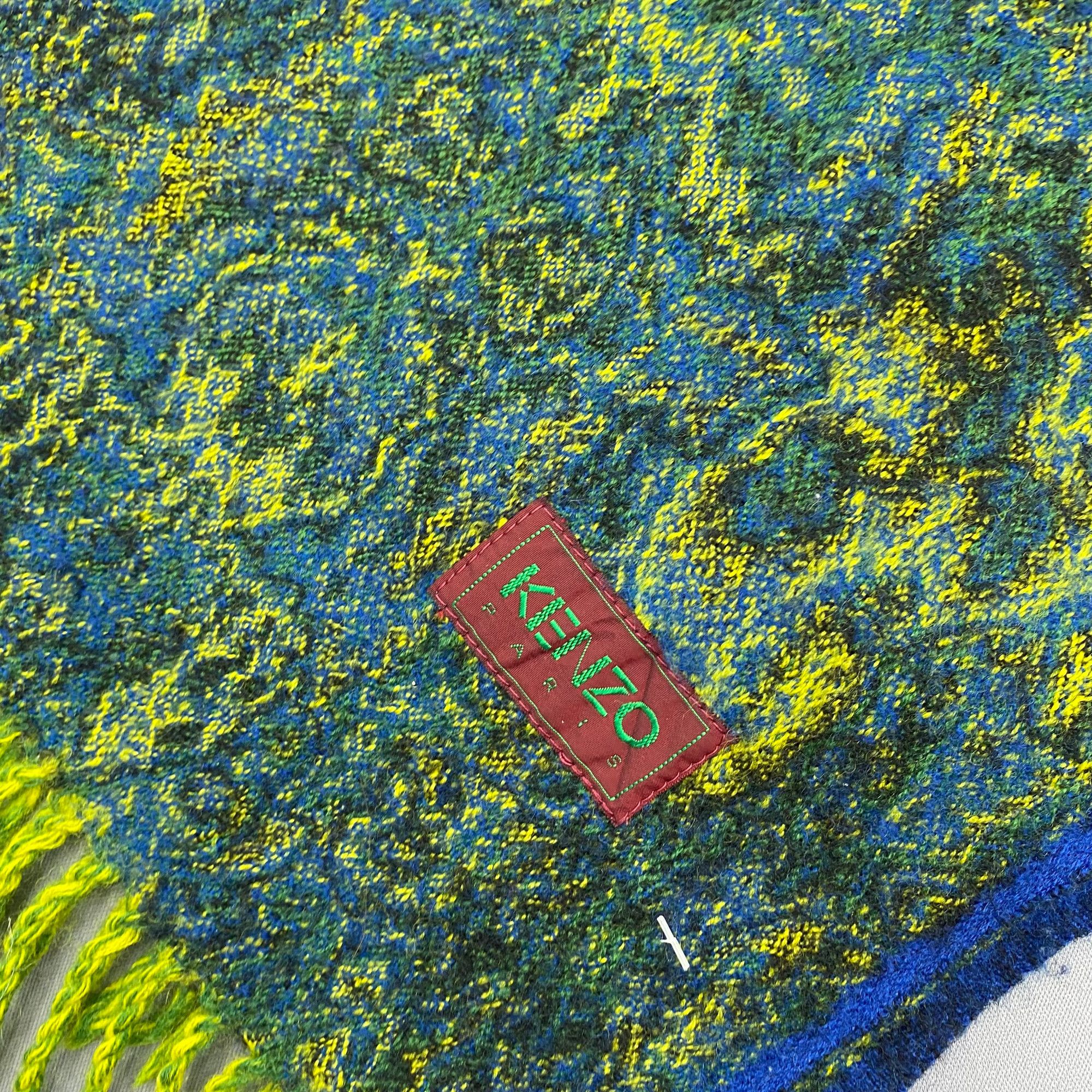 Kenzo Vintage Kenzo Scarf Muffler Wool Winter Fringe Scarves Size ONE SIZE - 4 Thumbnail