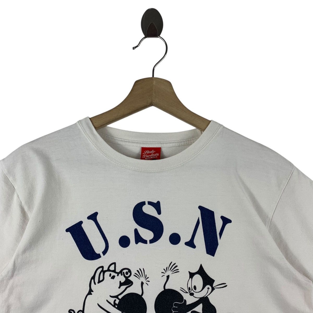 Japanese Brand × Studio D'Artisan STUDIO D’ARTISAN X FELIX THE CAT USN spellout tee Size US M / EU 48-50 / 2 - 2 Thumbnail