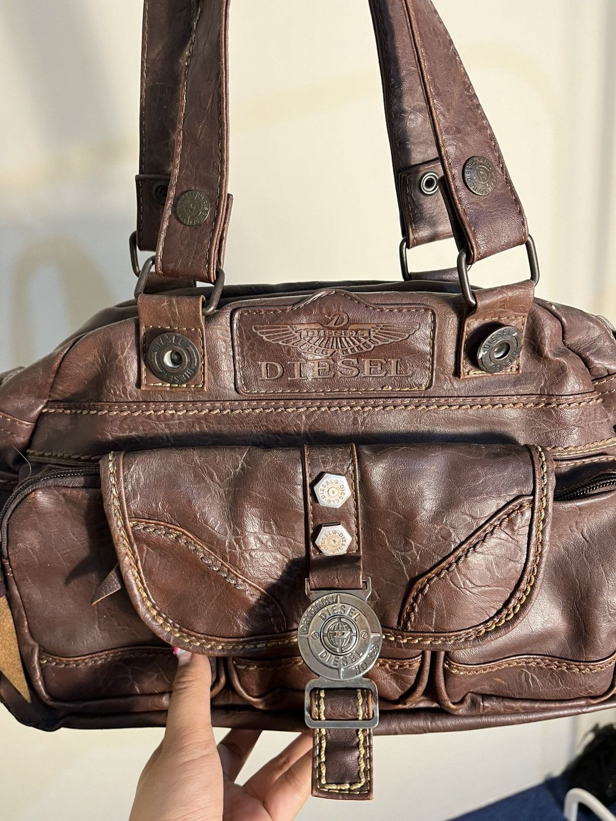 Diesel Vtg Diesel leather grunge purse shoulder bag Size ONE SIZE - 2 Thumbnail