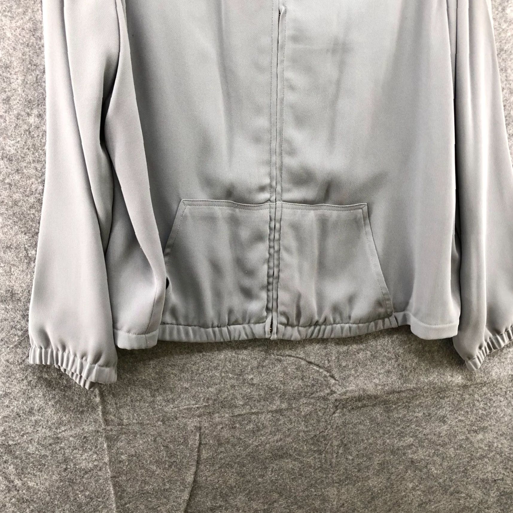 Vintage VINTAGE Patricia Jones Minimalist Hoodie Full Zip Womens Sz 10 Gray Lightweight Size L / US 10 / IT 46 - 5 Thumbnail