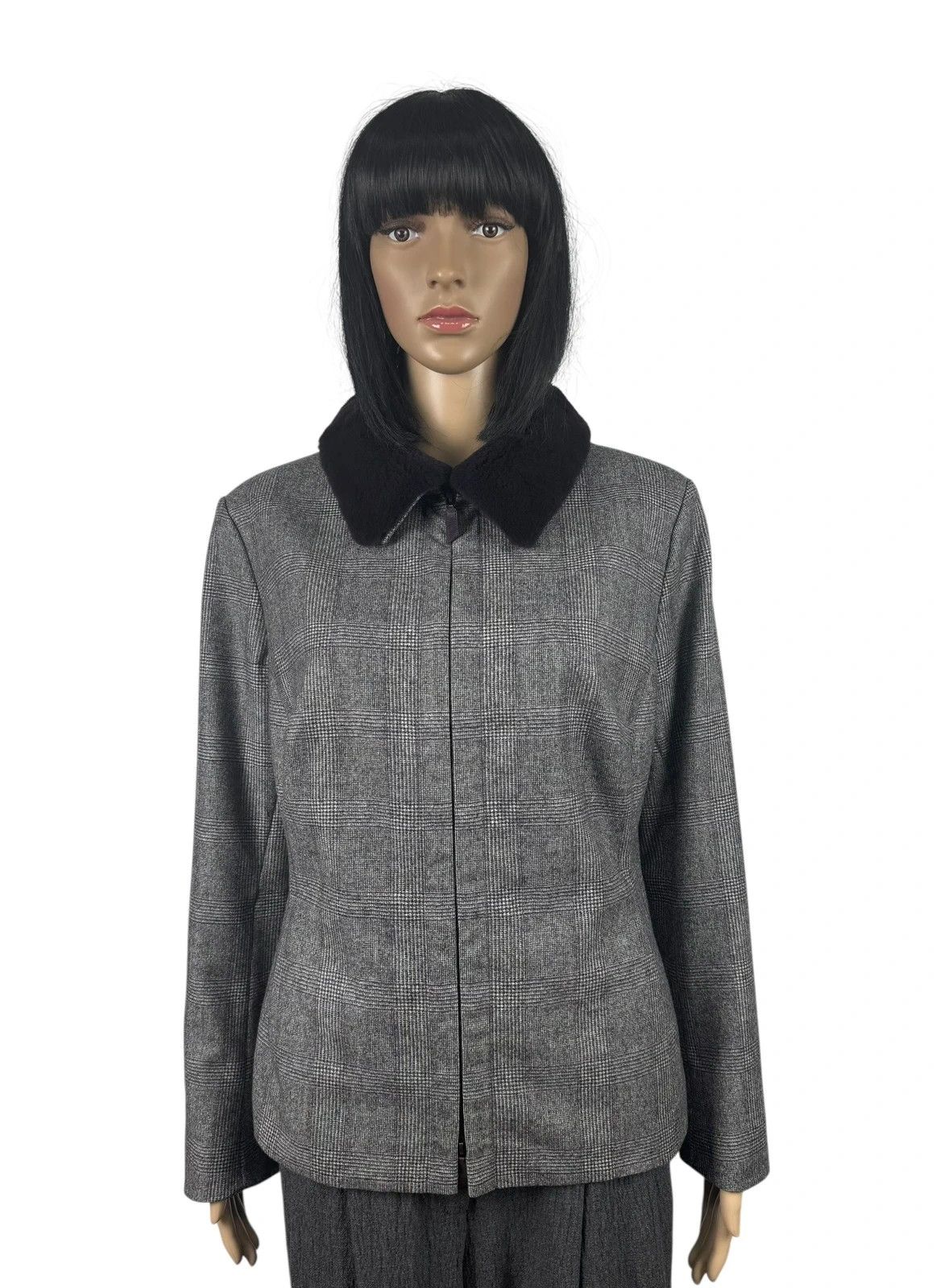 Akris Akris Wool Plaid Jacket Collared size US14 D44 Size XL / US 12-14 / IT 48-50 - 1 Thumbnail