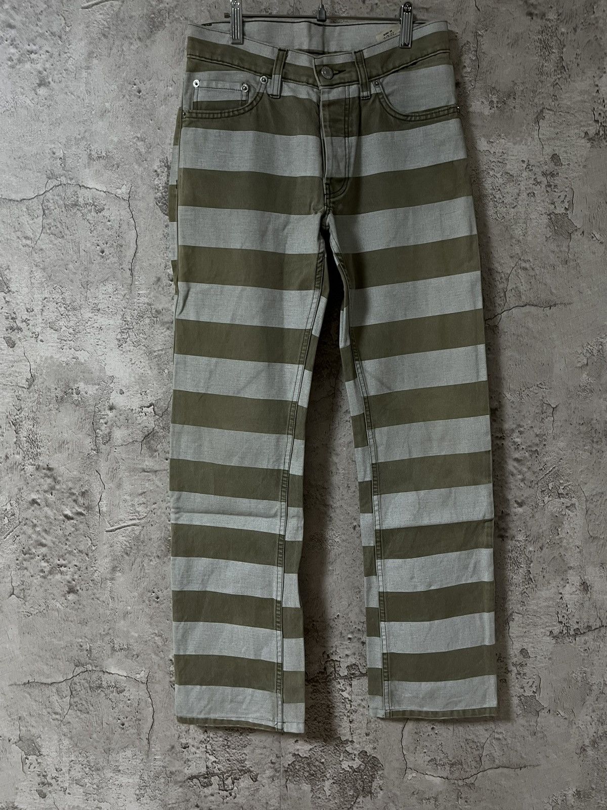 Helmut Lang helmut lang 1999ss prisoner striped pants Size US 27 - 1 Thumbnail
