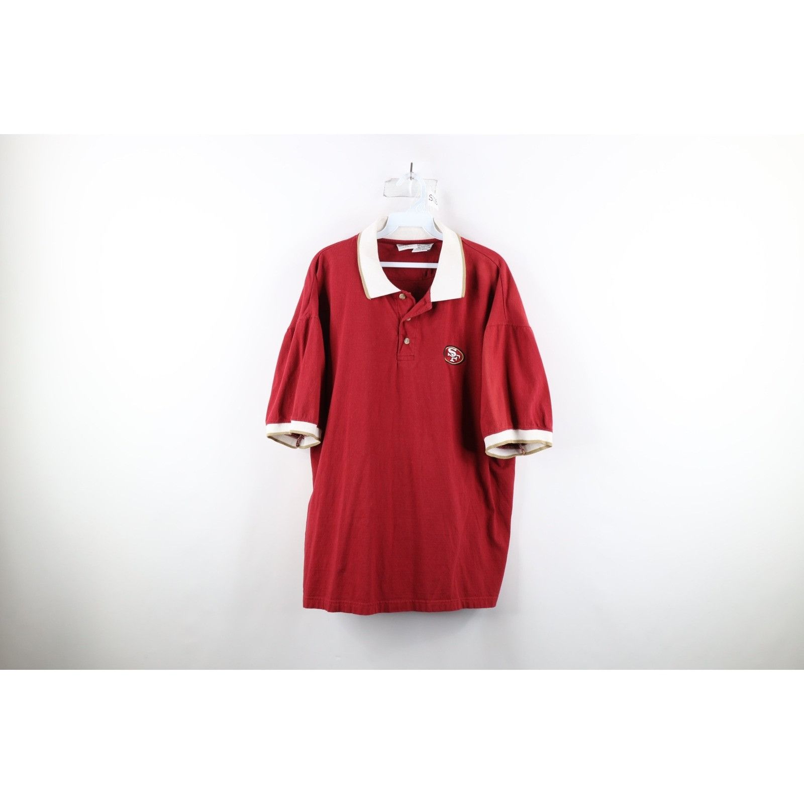 Vintage Vintage 90s Distressed San Francisco 49ers Football Polo Size US XL / EU 56 / 4 - 1 Thumbnail