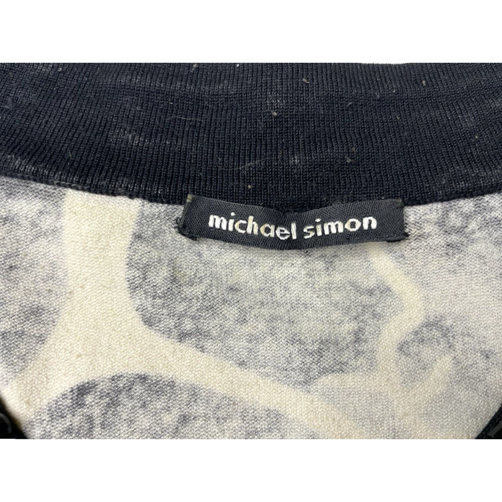 Vintage Michael Simon Silk Blend Beaded Sweater Cardigan Ivory/Black Size Small Size S / US 4 / IT 40 - 3 Thumbnail