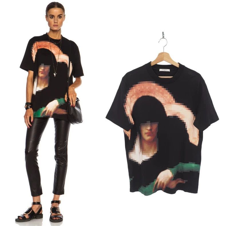Givenchy givenchy black pixel madonna print tee-2507 Size US S / EU 44-46 / 1 - 9 Thumbnail