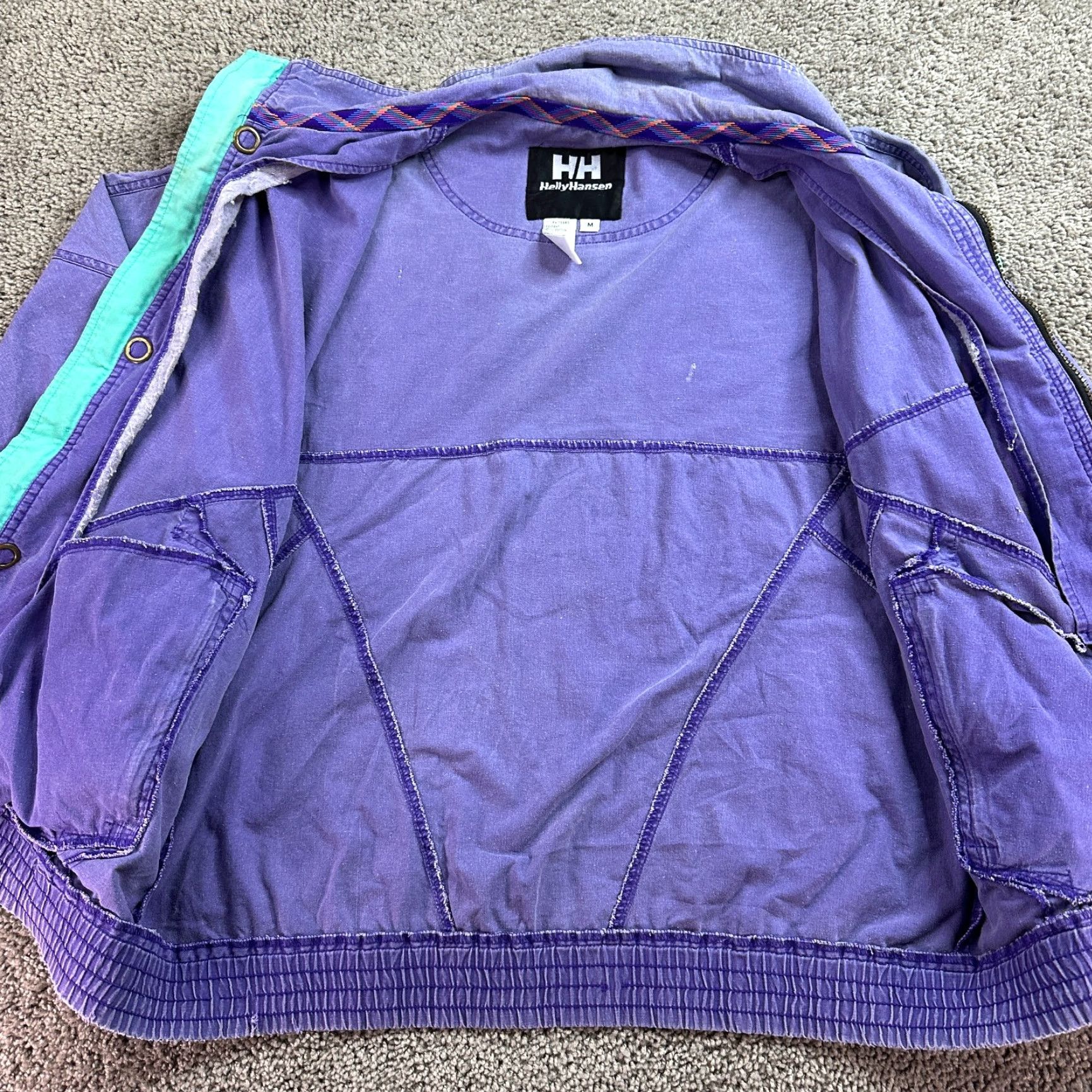 Helly Hansen VINTAGE Helly Hansen Jacket Womens M Purple Parka Ski Coat Ladies 90s Parka 1/2 Zip Logo Size M / US 6-8 / IT 42-44 - 7 Thumbnail