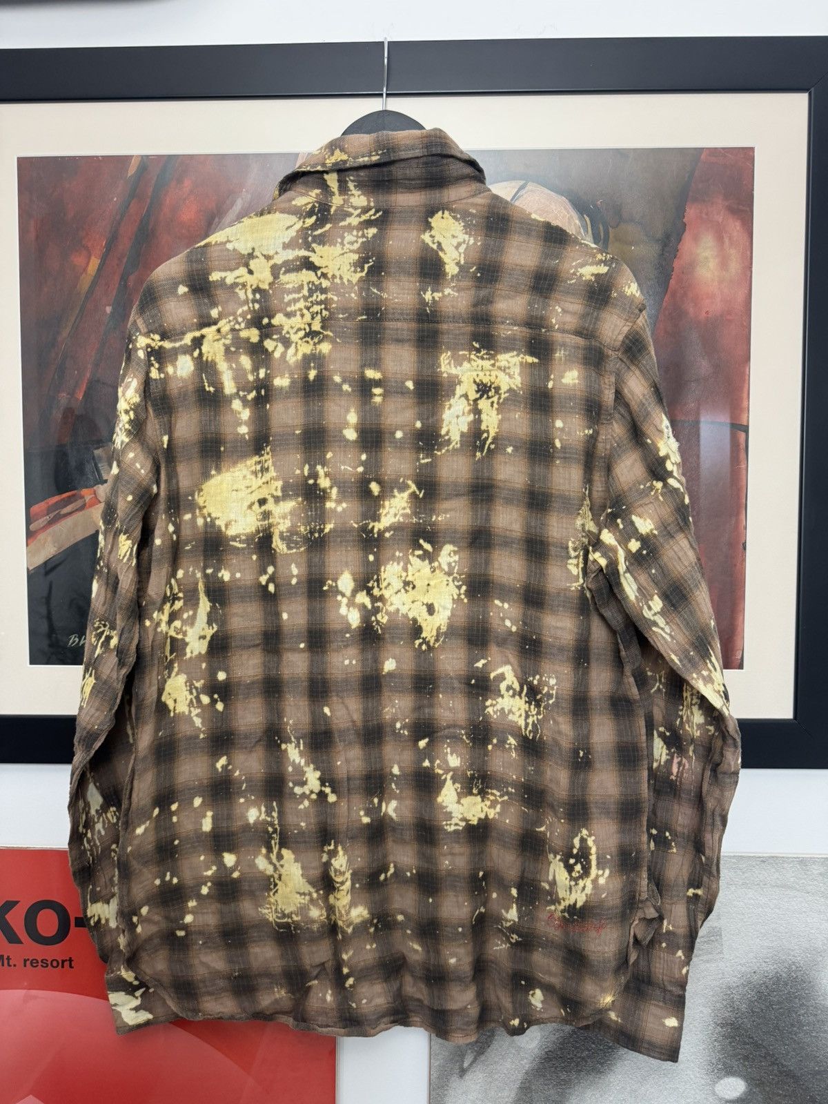 Ojardorf Ojardorf Bleached Flannel Shirt Button Up Splatter Rare Size US XL / EU 56 / 4 - 2 Thumbnail