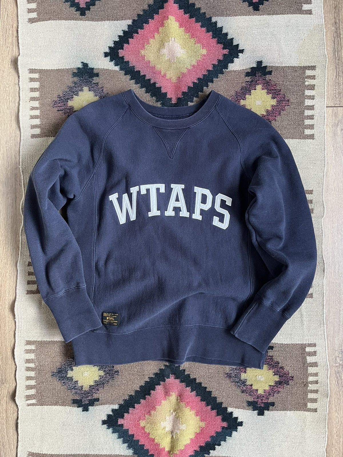 Wtaps WTAPS Japan Navy Blue Logo Design Cotton Sweatshirt Crewneck Size US S / EU 44-46 / 1 - 1 Thumbnail