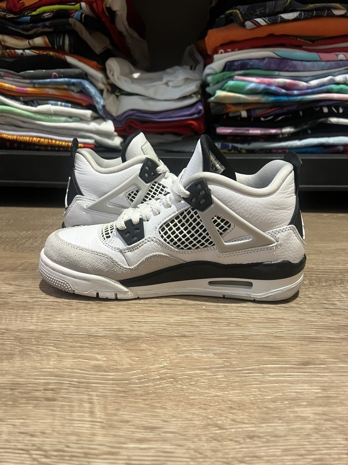 Jordan Brand Air Jordan 4 GS Military Black Size 4.5Y 408452-111 Size US 6 / IT 36 - 6 Thumbnail