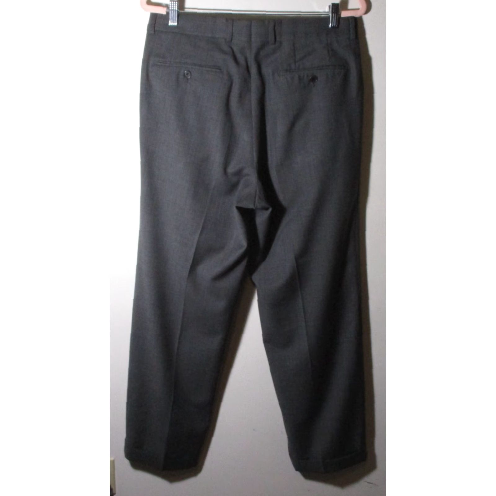 Hugo Boss HUGO BOSS Gray Wool Pleated Dress Pants Men 34W 31L Dress Pants Mens Wool Gray 90s? Size US 34 / EU 50 - 3 Thumbnail