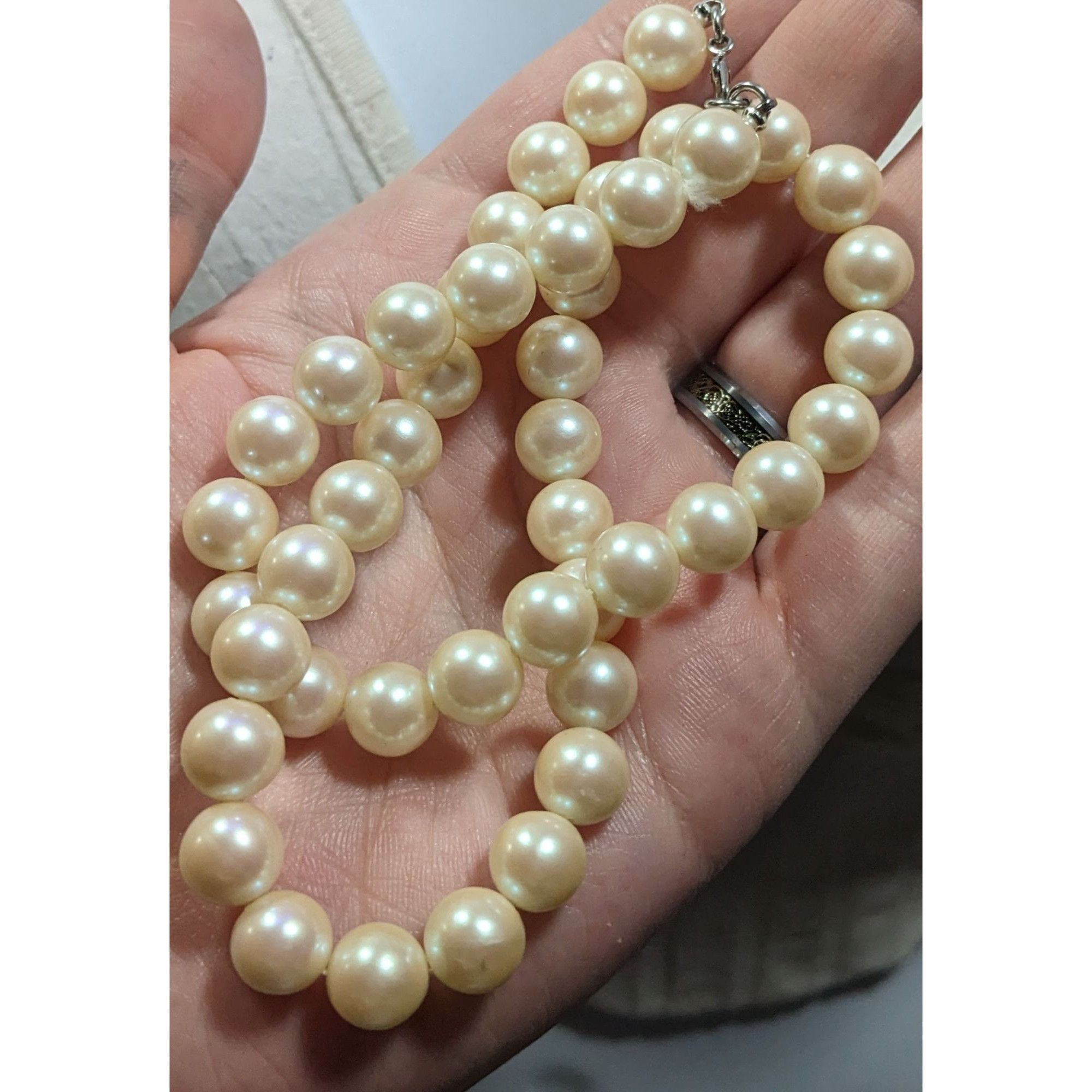 Monet Vintage Monet Faux Pearl Cream Beaded Necklace Size ONE SIZE - 4 Thumbnail