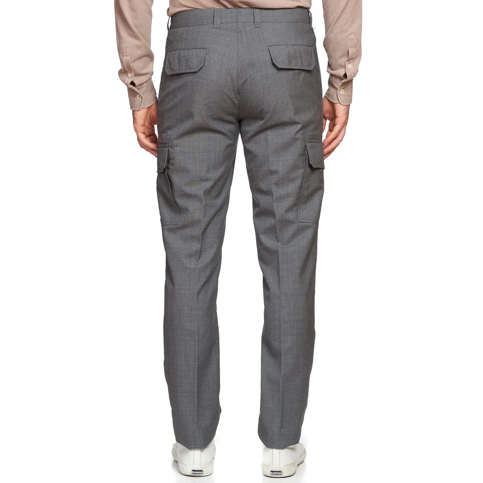 Brunello Cucinelli BRUNELLO CUCINELLI Gray Wool Cargo Slim Fit Pants Size US 34 / EU 50 - 3 Thumbnail
