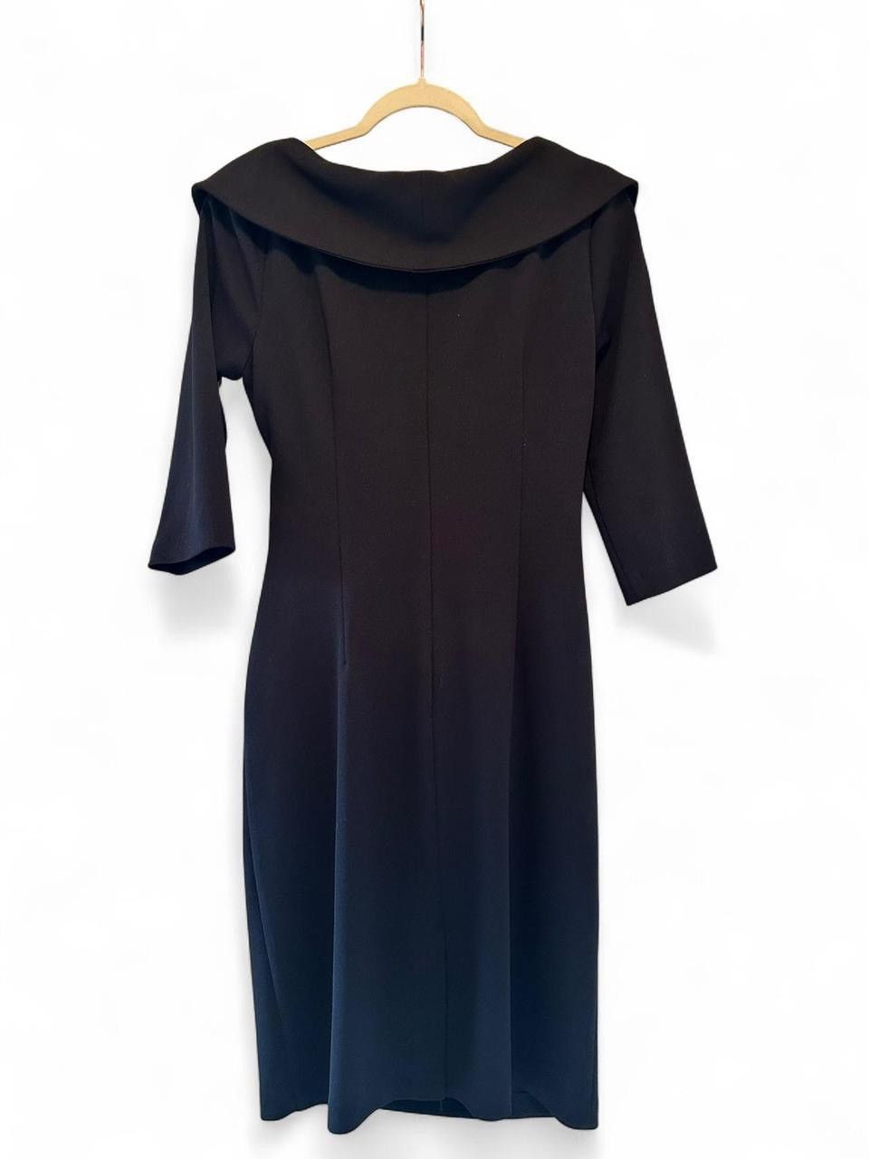 Joseph Ribkoff Joseph Ribkoff Signature Black Draped Sheath Dress – Size 12 Size XL / US 12-14 / IT 48-50 - 3 Thumbnail
