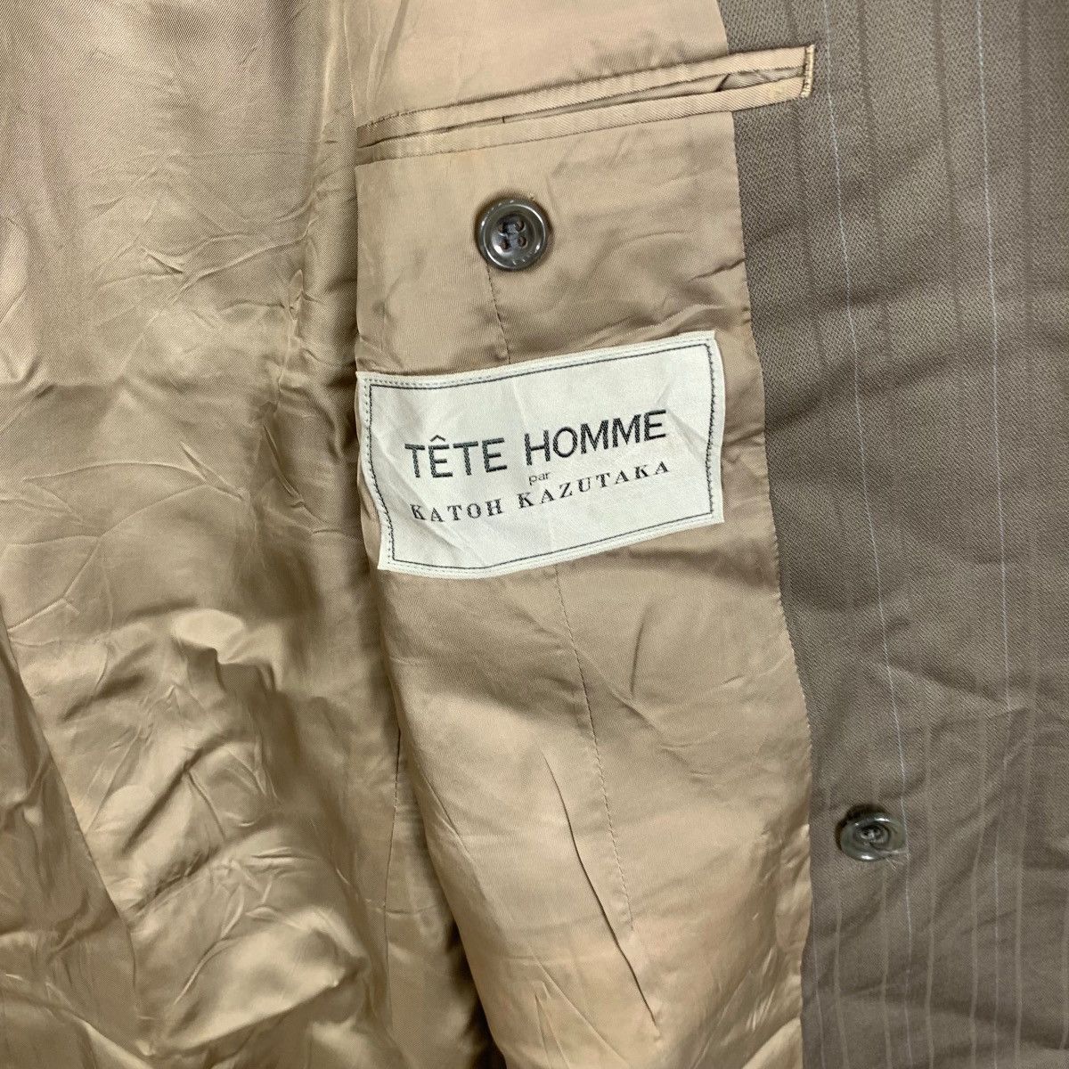 Issey Miyake Vintage ISSEY MIYAKE TETE HOMME Katoh Kazutaka Blazer Coat Size 34S - 7 Thumbnail