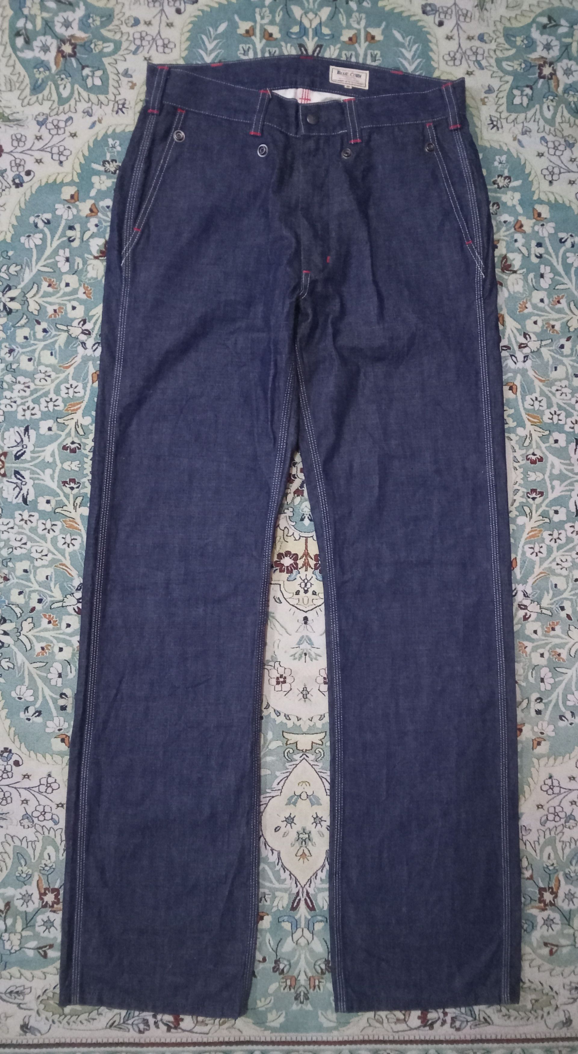 Japanese Brand Blue Corn Rare Design Denim Pants Size US 32 / EU 48 - 1 Thumbnail