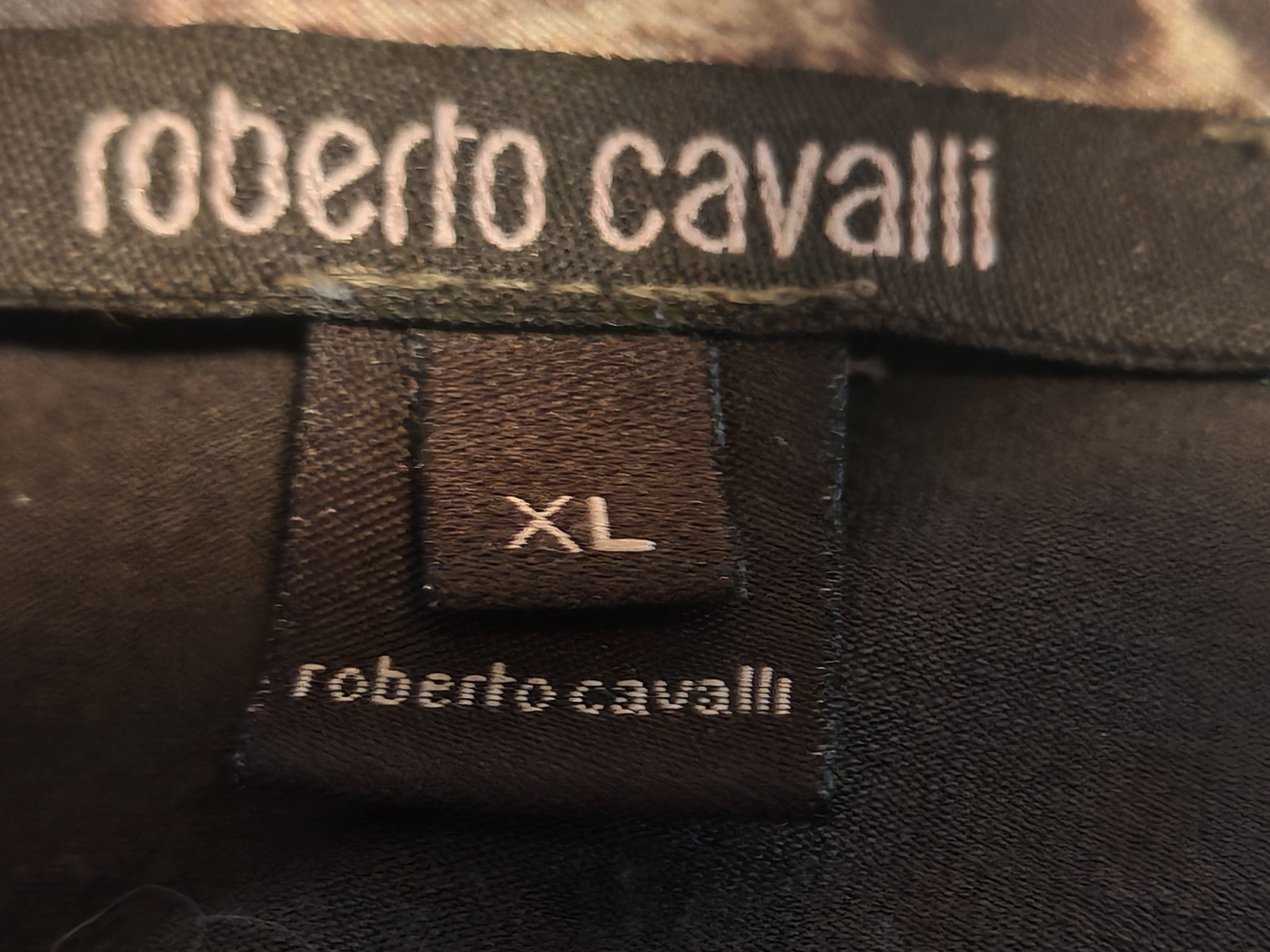 Roberto Cavalli Vintage Roberto Cavalli Brown Polo Shirt Animal Print sz XL Size XL / US 12-14 / IT 48-50 - 6 Thumbnail