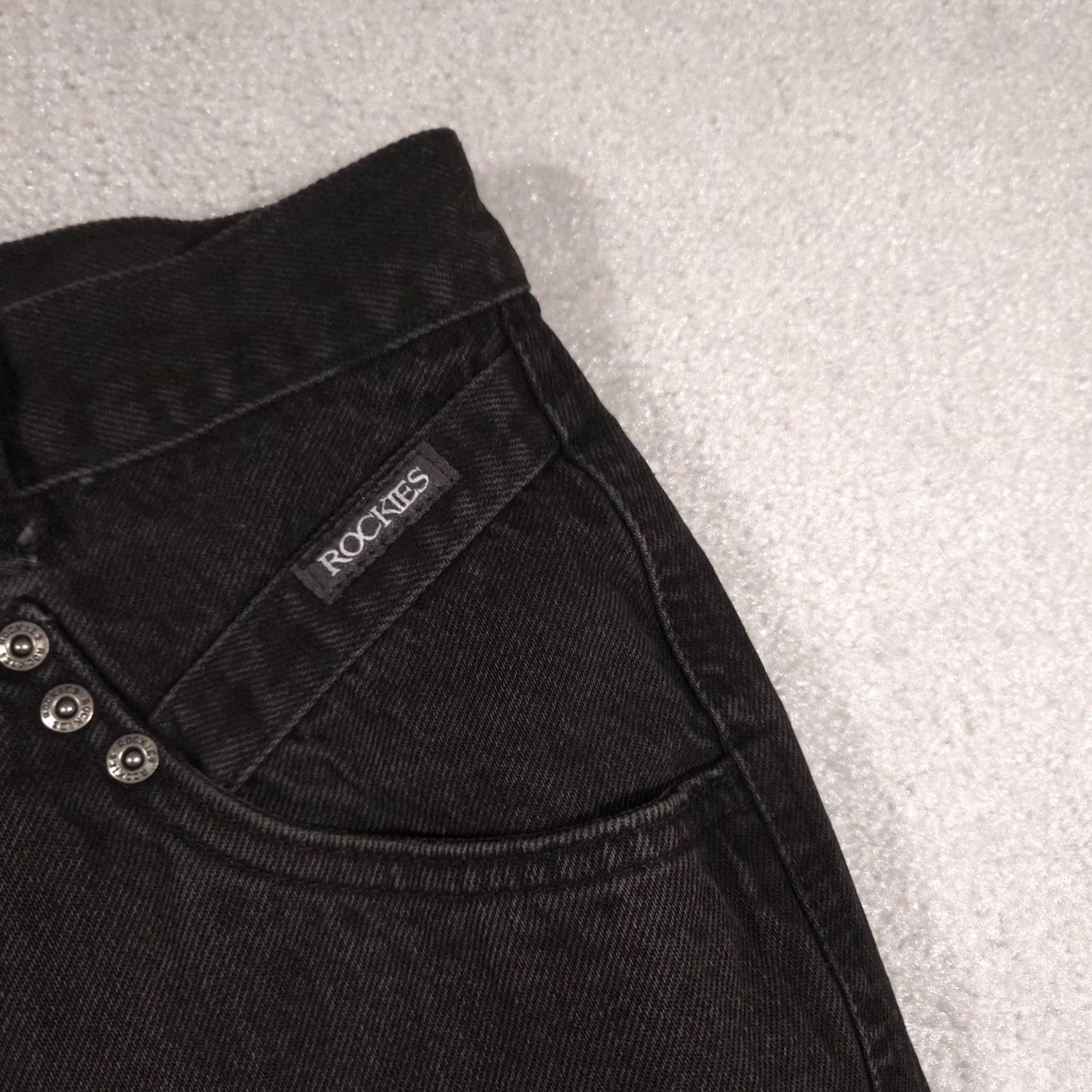 Vintage VINTAGE Rockies Jeans Womens 13 T Black High Rise Mom Western Tapered Denim 90s Size 34" / US 12 / IT 48 - 5 Thumbnail