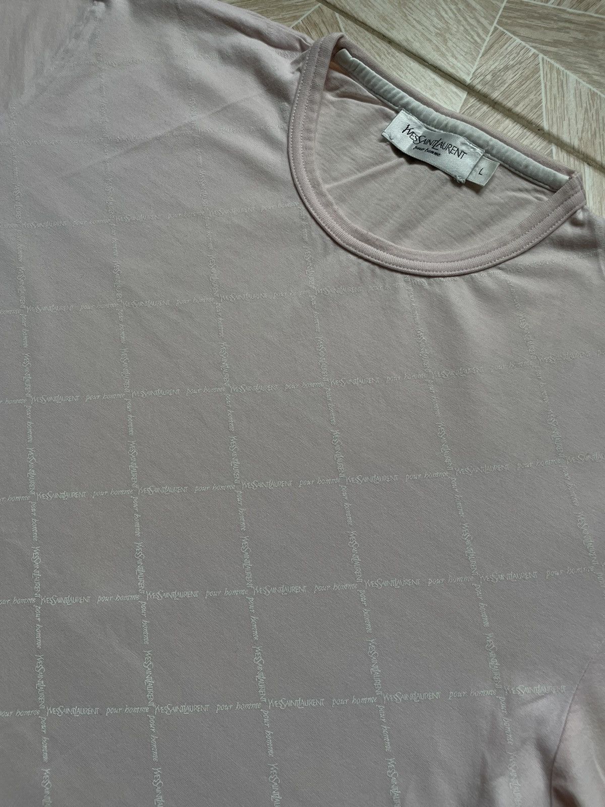 Vintage × Yves Saint Laurent Rare Vintage Yves Saint Laurent YSL Multi Logo Monogram Tee Size US L / EU 52-54 / 3 - 3 Thumbnail