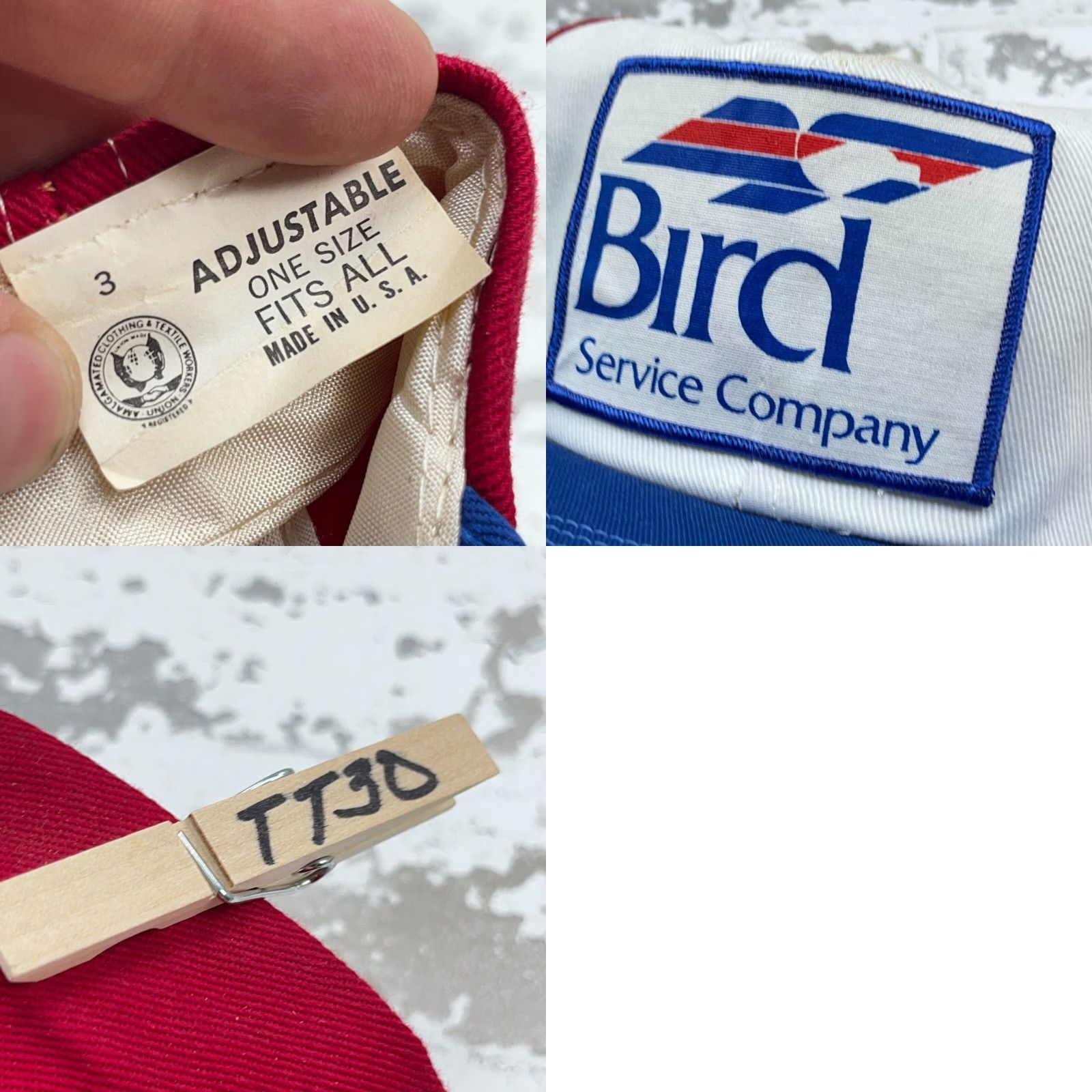 CO VINTAGE Union Made Trucker Hat Cap Red White Blue 80s Adjustable USA 80s Retro Classic Logo Mens Size ONE SIZE - 8 Thumbnail