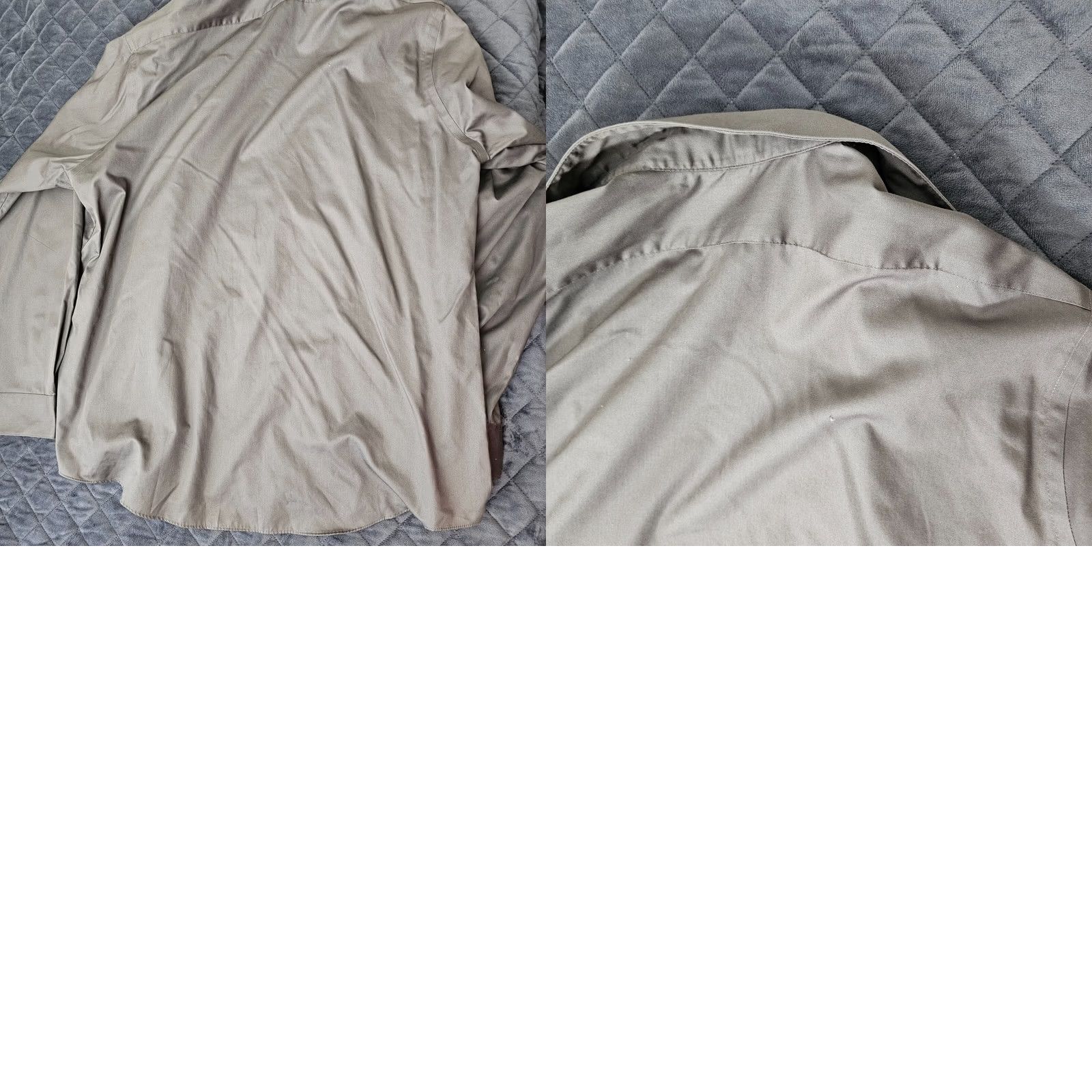 Van Heusen Van Heusen Dress Shirt Gray 17.5 36/37 Long Sleeve Button Collar 47 Chest Mens Regular Size 48R - 8 Thumbnail