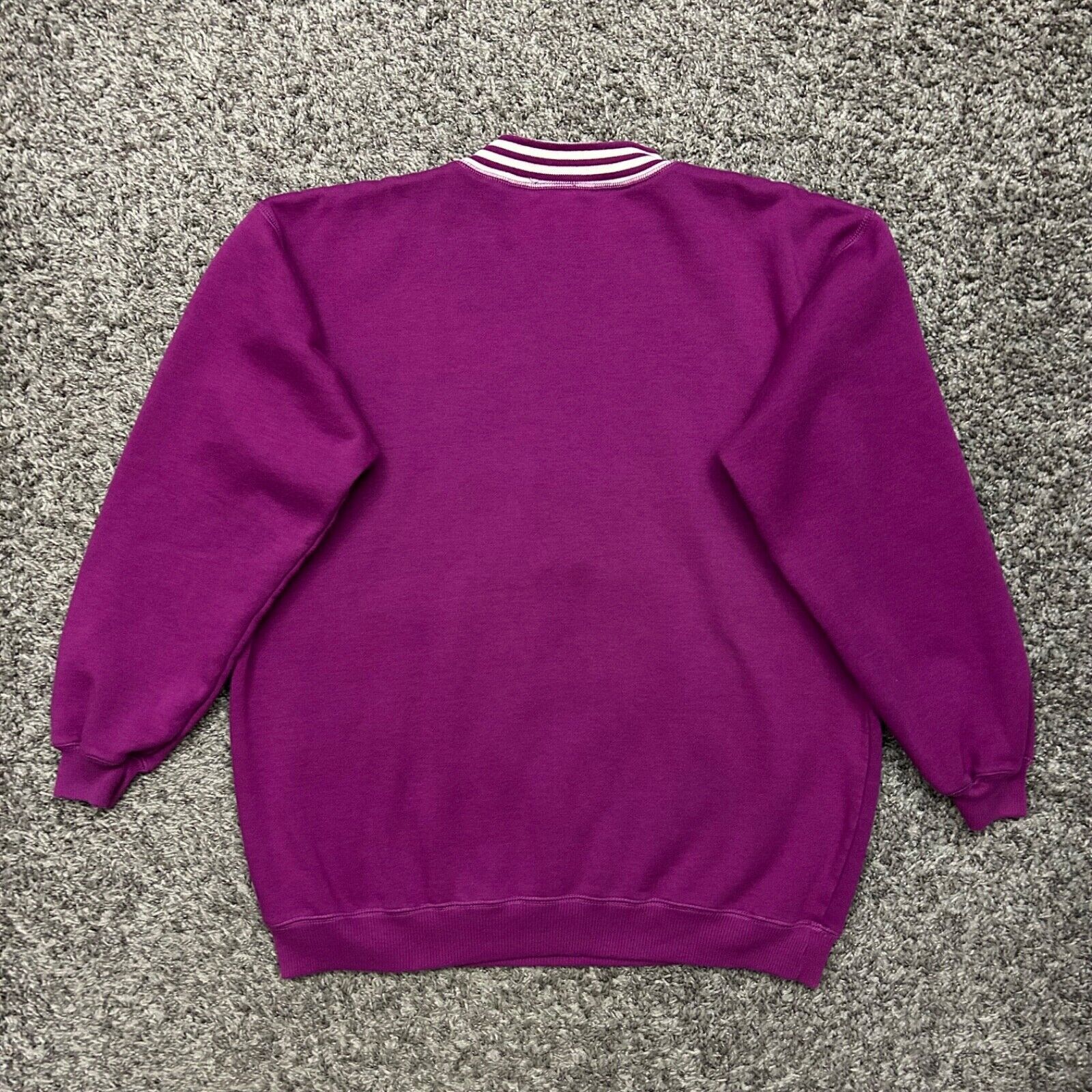 Vintage Vintage 80s Blank Sweatshirt Crewneck Pullover Striped Size M / US 6-8 / IT 42-44 - 7 Thumbnail