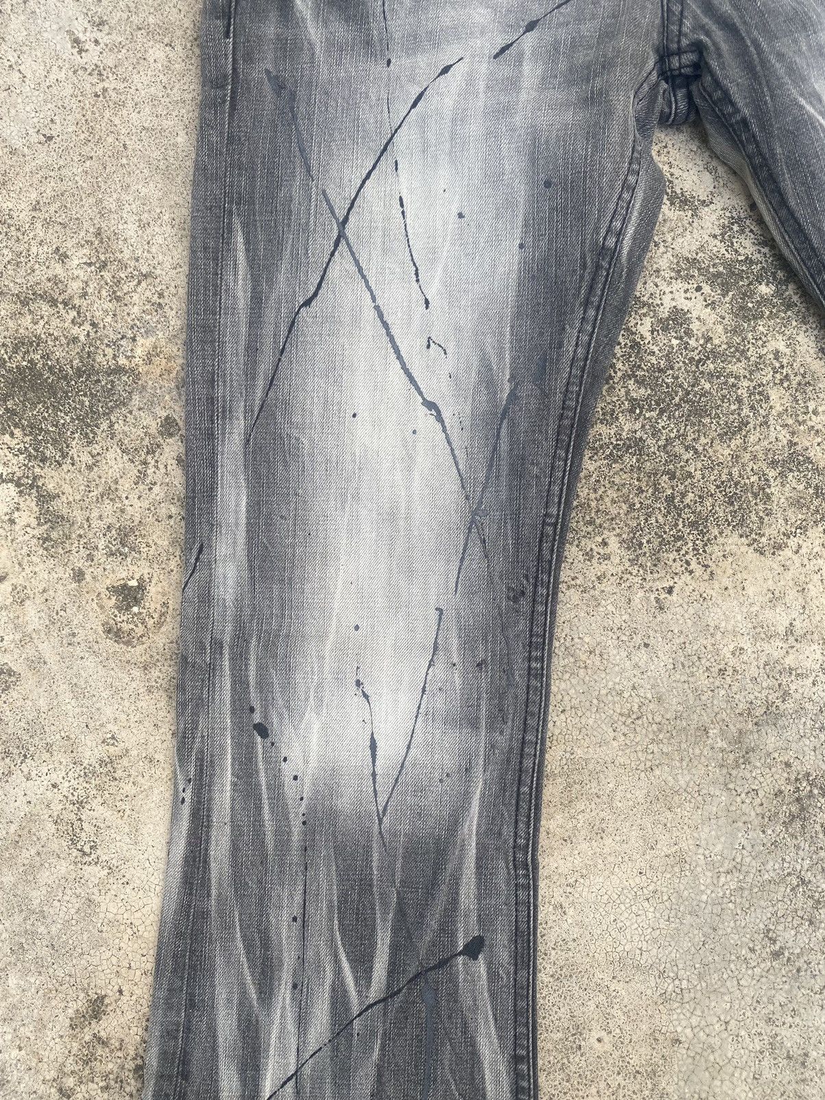 If Six Was Nine × Japanese Brand Flare Jeans Sorridere Honeycomb Painted Splash Size US 32 / EU 48 - 7 Thumbnail