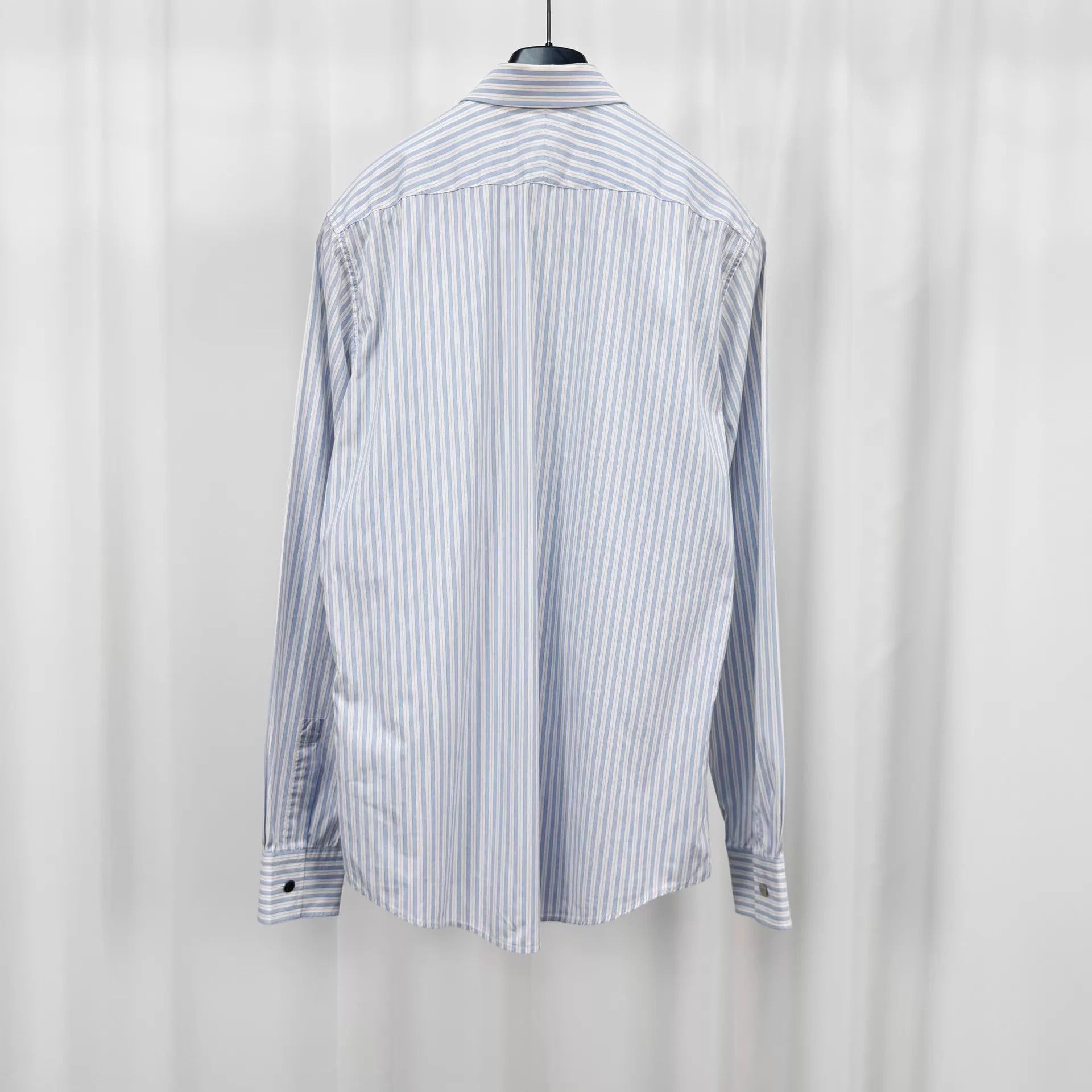 Hermes Hermes H Monogram Stripe Shirt 40 95New Collar-Yellowing Size US M / EU 48-50 / 2 - 2 Thumbnail