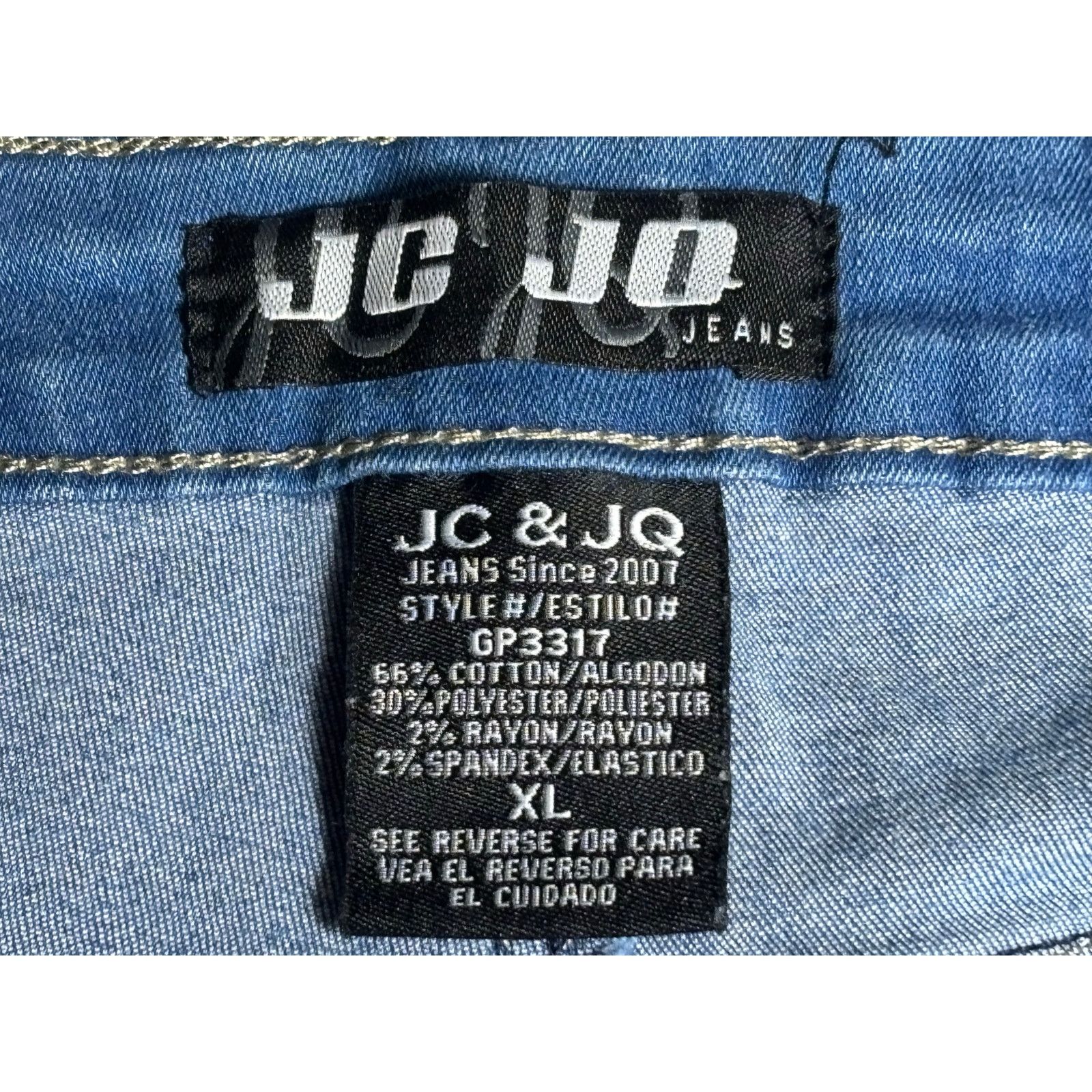 The Unbranded Brand JC & JQ Blue Denim Bell Bottom Jeans Women’s XL Flare Size 29" - 8 Thumbnail