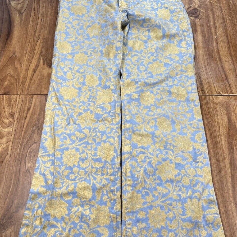 Just Cavalli Just Cavalli Women’s Gold Blue VTG Jeans Pants Sz 28 Size 28" / US 6 / IT 42 - 2 Thumbnail