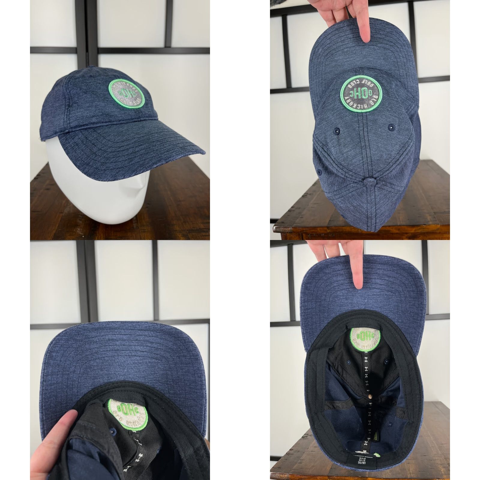 Under Armour Under Armour Hat Cap Fitted Adult Large Blue Old Hickory Golf Club Cotton Blend Size ONE SIZE - 8 Thumbnail