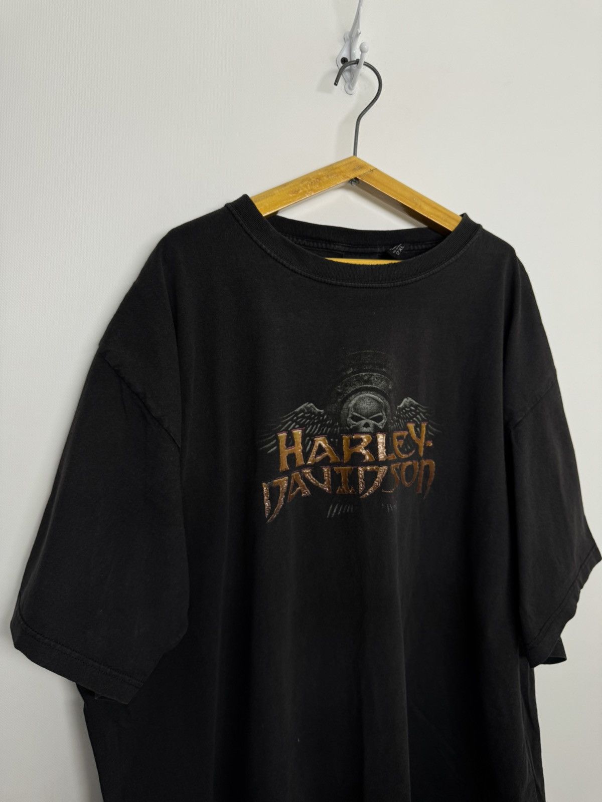 Harley Davidson Vintage Y2K Harley Davidson Skull & Wings Tee Size US XXL / EU 58 / 5 - 4 Thumbnail