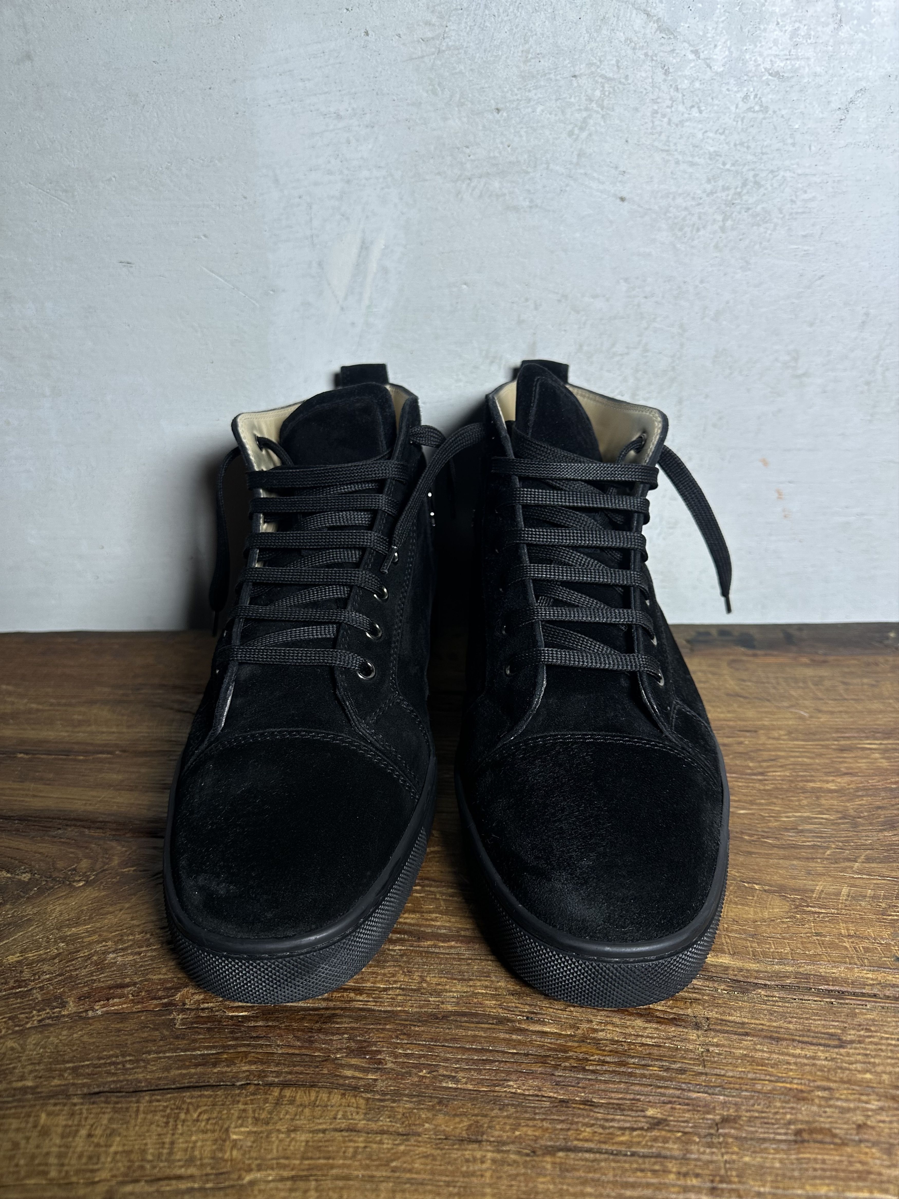 Christian Louboutin Christian Louboutin Louis Black Veau Suede High-Top Sneakers Size US 10.5 / EU 43-44 - 5 Thumbnail