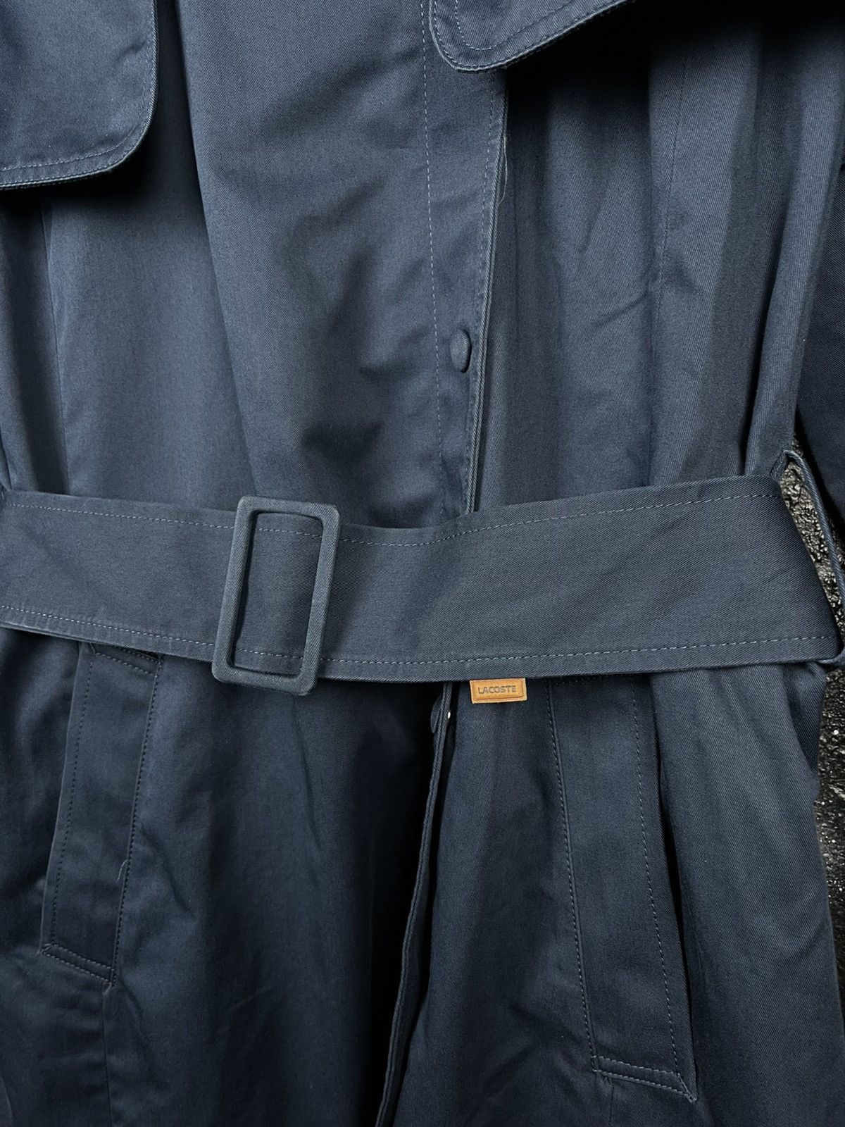 Lacoste Vintage Lacoste Dark Blue Casual Luxury Trench Coat Women’s Size L / US 10 / IT 46 - 11 Thumbnail