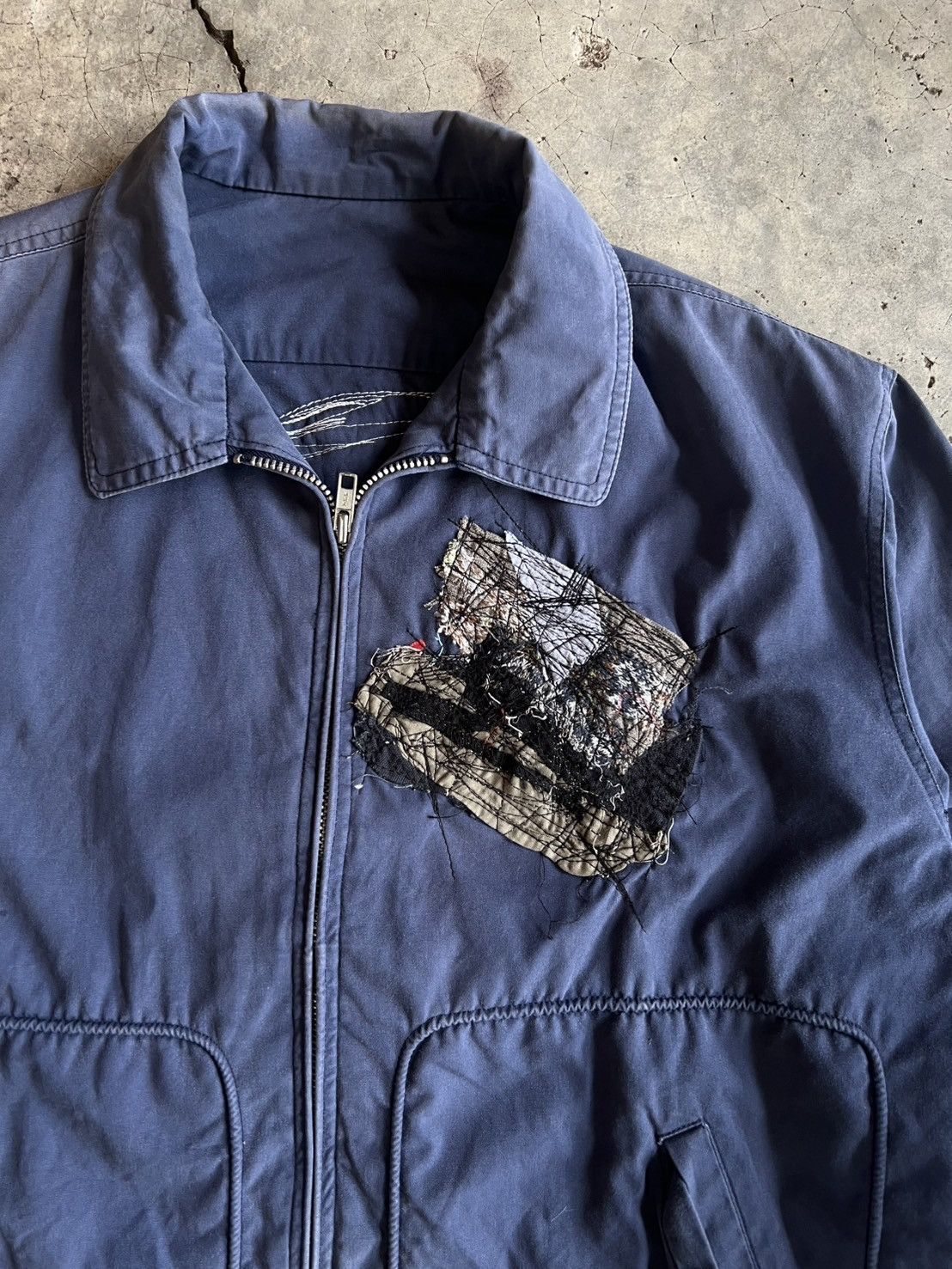 Handmade Thrashed Vintage 90s Patched Works Jacket Size US M / EU 48-50 / 2 - 2 Thumbnail