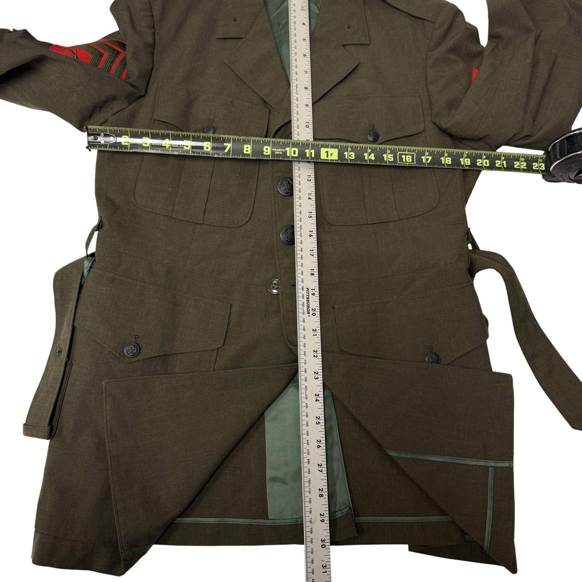 Other Vtg TROPICAL Military Dress Uniform BELTED USA Army Jacket Size 38R - 9 Thumbnail