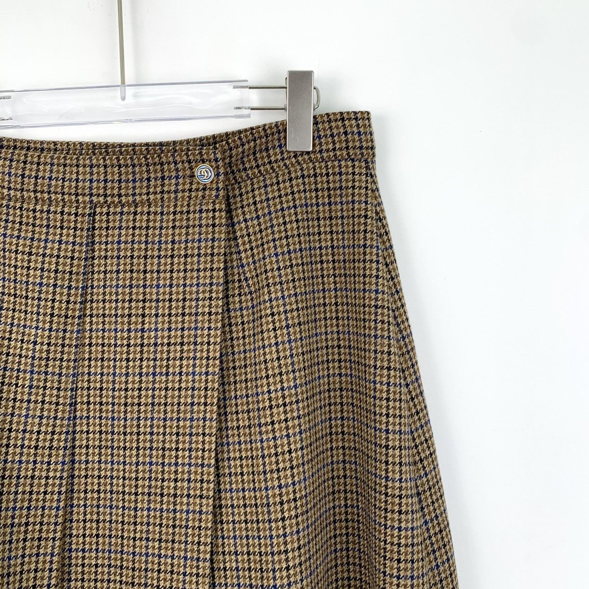 Gucci Gucci Brown Houndstooth Casual Pleated A-line Skirt K26WX Size 30" / US 8 / IT 44 - 3 Thumbnail