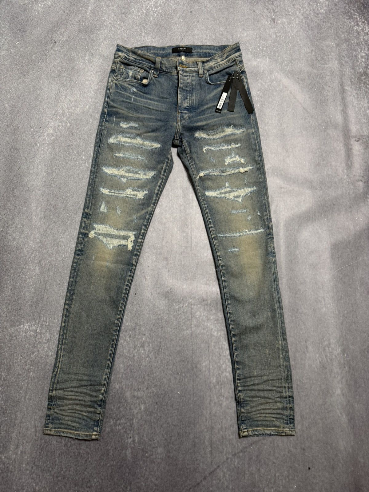 Amiri AMIRI Denim Repair Thrasher Jeans Size US 31 - 1 Thumbnail