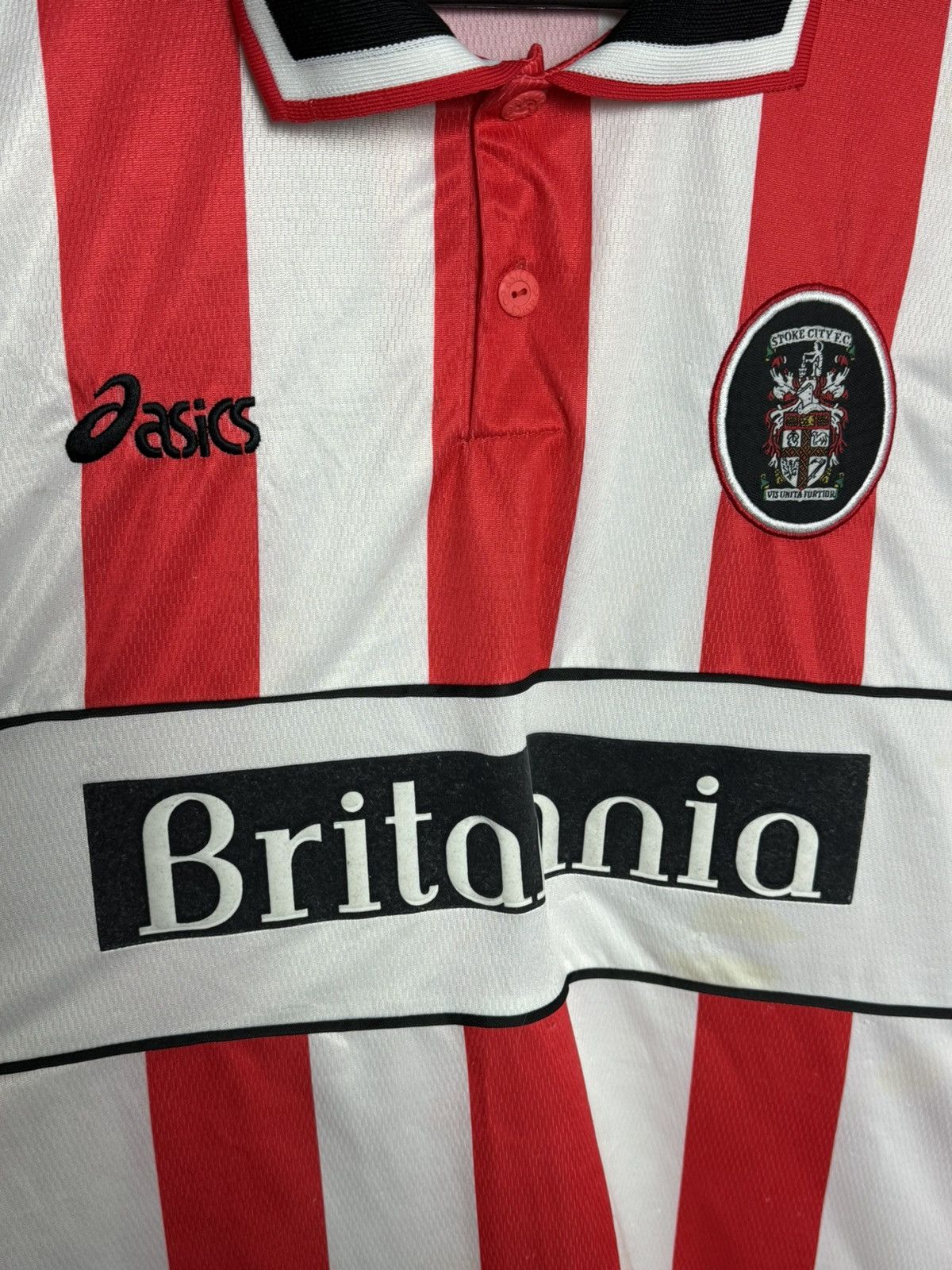 Asics Stoke City 99/01 Home Football Jersey Size US XL / EU 56 / 4 - 3 Thumbnail