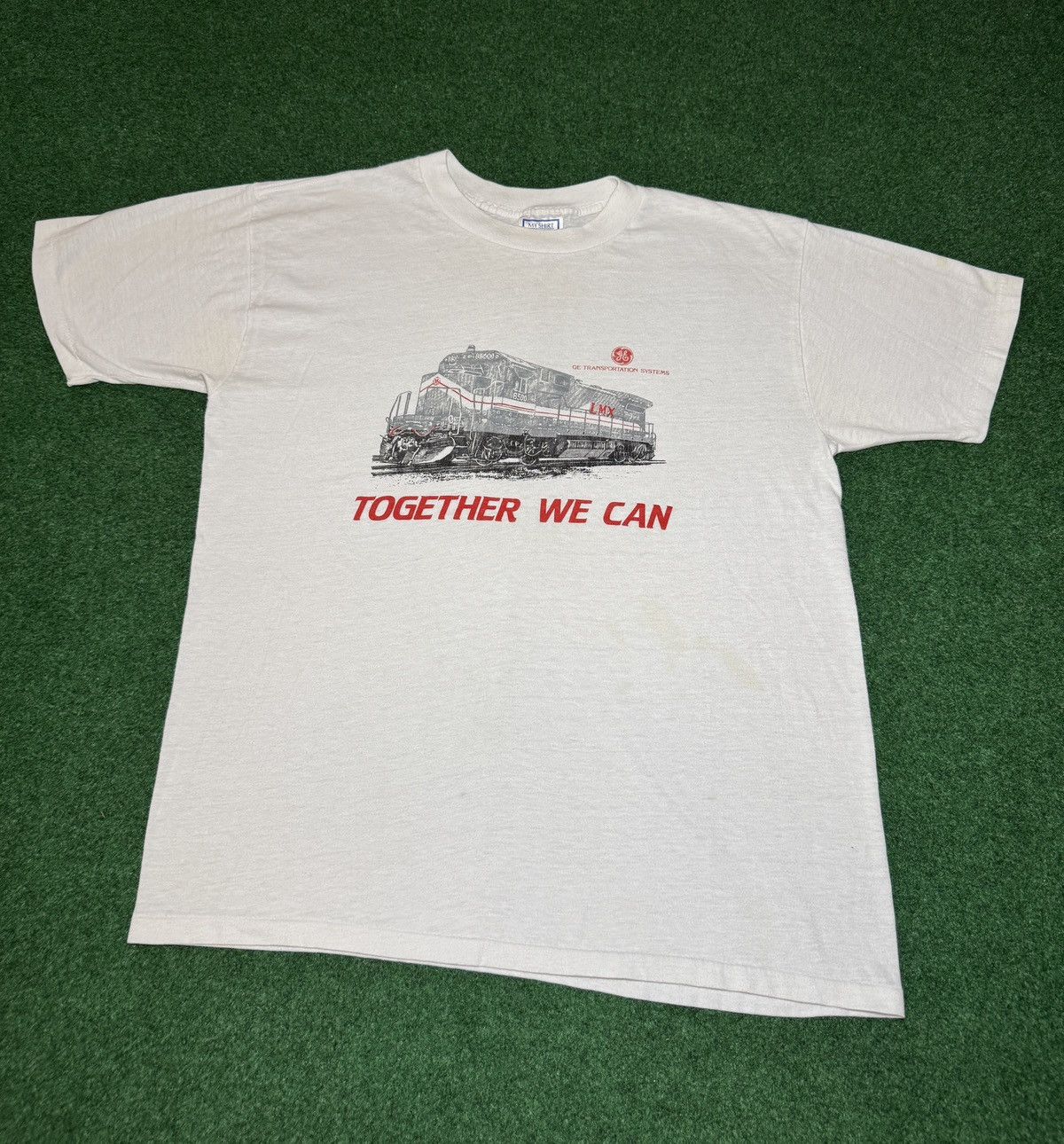 Vintage Vintage General Electric GE Together We Can Train T Shirt Size US L / EU 52-54 / 3 - 1 Thumbnail