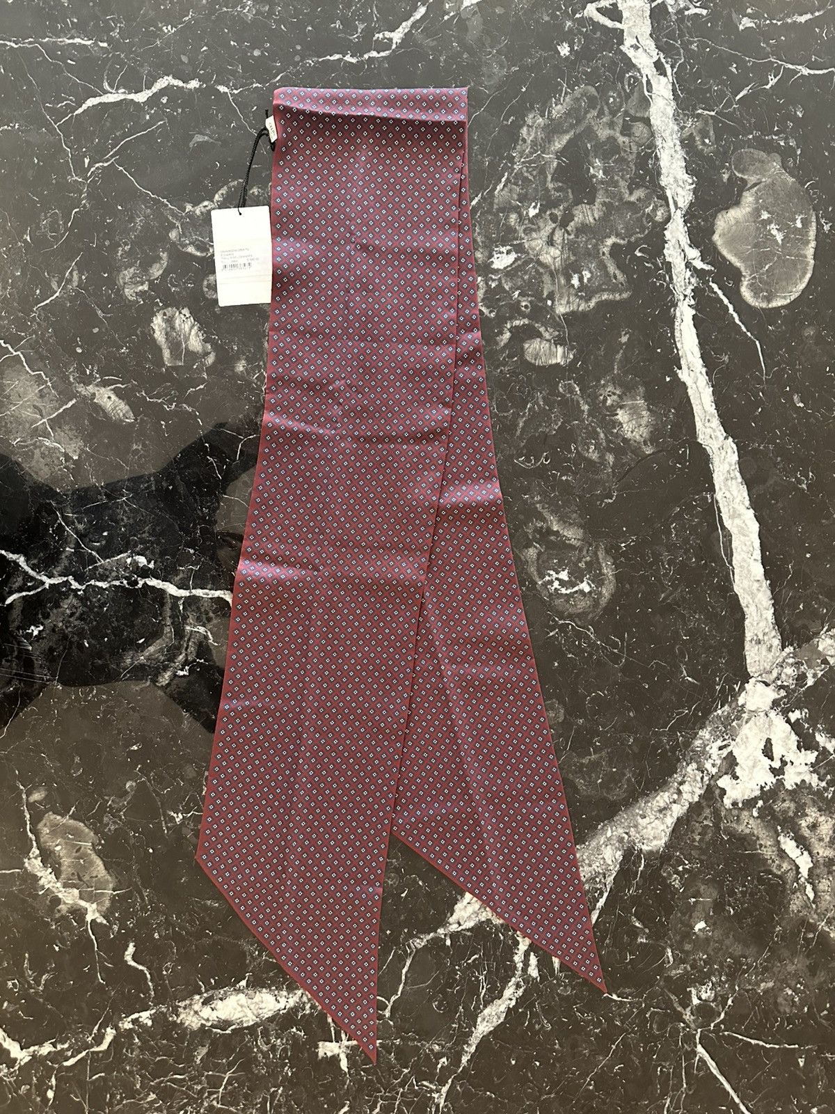 Celine 23AW Silk Scarf Burgundy Paisley Size ONE SIZE - 6 Thumbnail