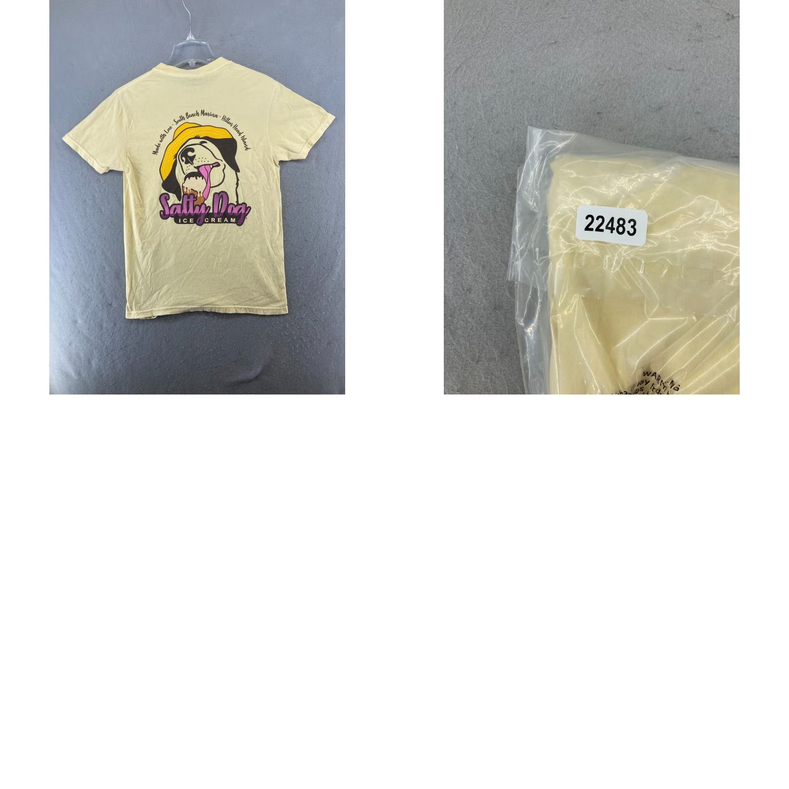 Comfort Colors Comfort Colors Dog Ice Cream Graphic Print T-Shirt Small Yellow Mens Size US S / EU 44-46 / 1 - 8 Thumbnail