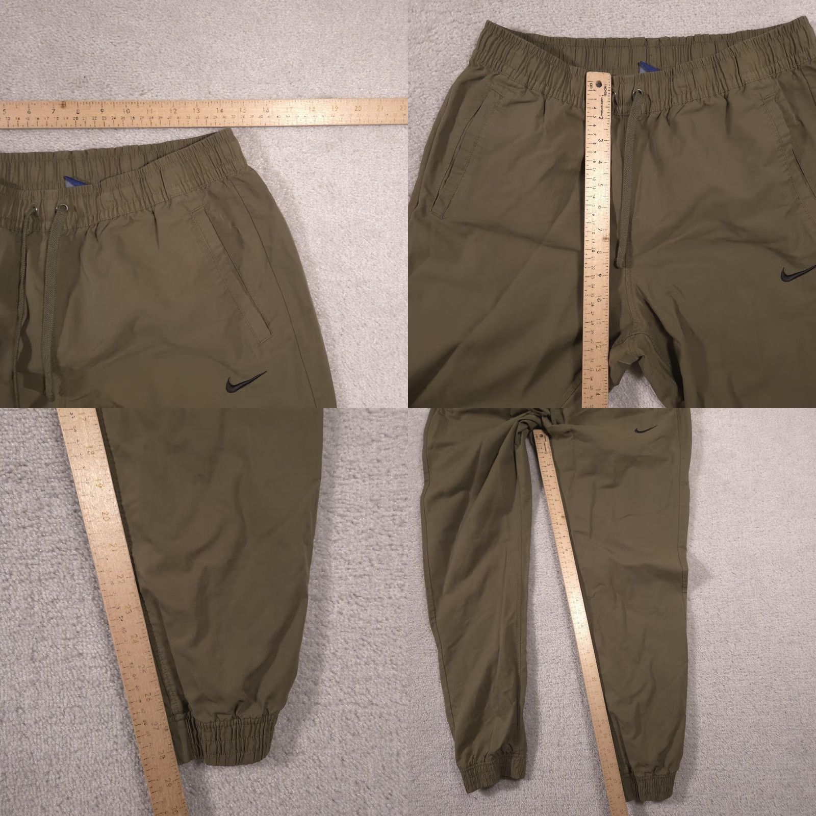 Nike Nike Womens Large Green Woven Joggers Elastic Waist Swoosh Athletic Casual Pants Size 36" / US 14 / IT 50 - 8 Thumbnail