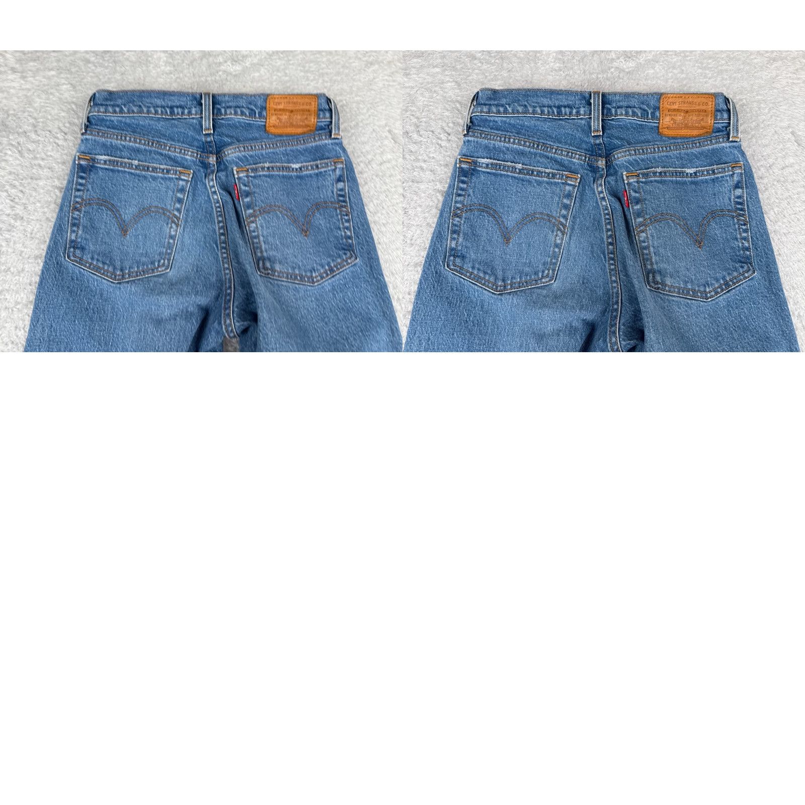 Levi's Levis Premium Jeans Women 25 Blue Denim Wedgie Distressed Big E 25x26 Size 42" / US 20 - 11 Thumbnail