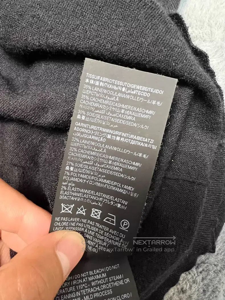 Saint Laurent Paris Saint Laurent Paris Wool Cashmere Silk Blended Black Deep Size US L / EU 52-54 / 3 - 4 Thumbnail