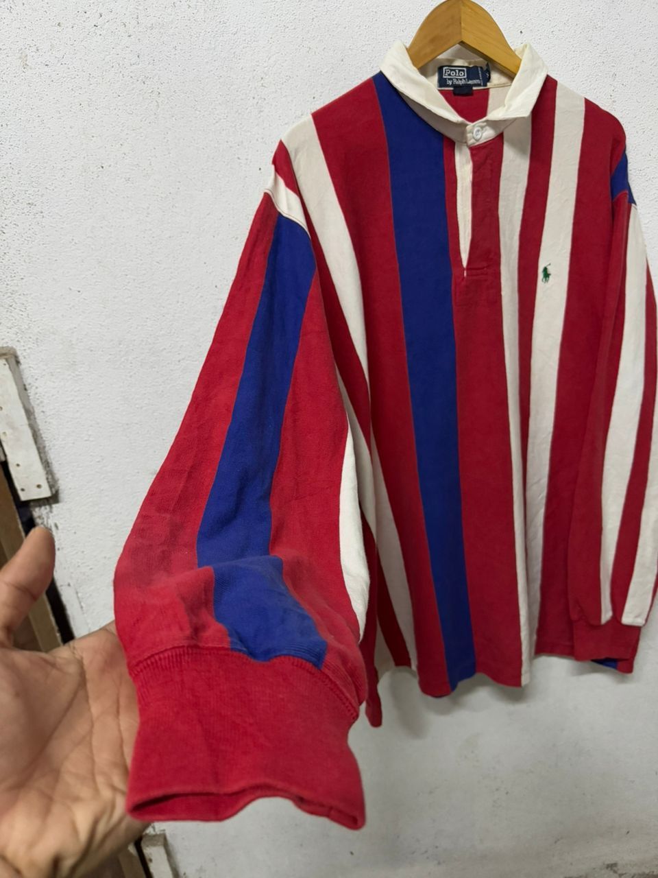 Polo Ralph Lauren 🔥Vintage polo ralph lauren rugby big size stripes colour Size US XXL / EU 58 / 5 - 2 Thumbnail