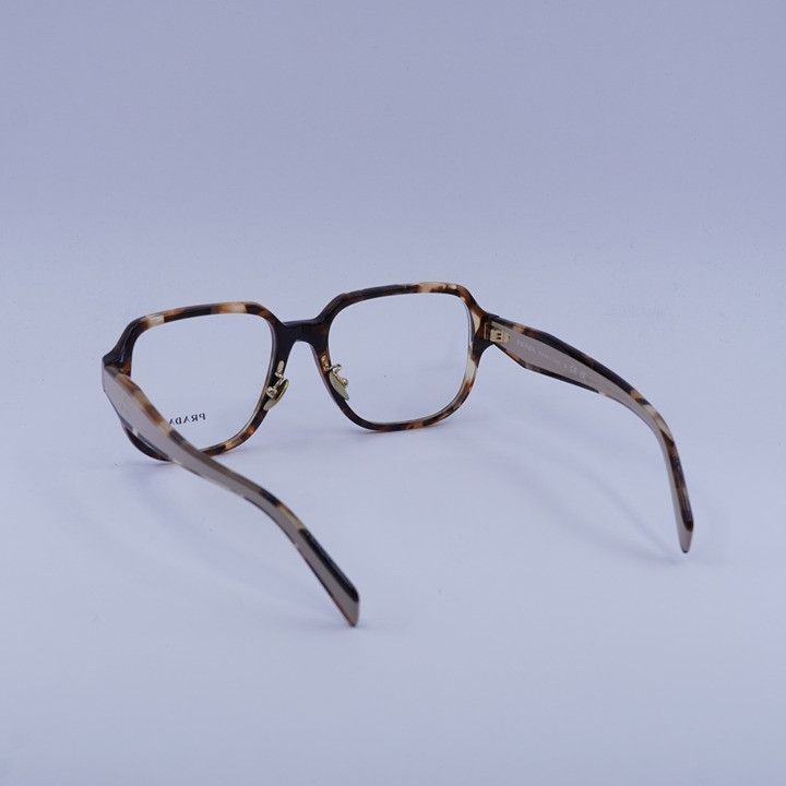 Prada Prada PRB07VD 07R1O1 Eyeglasses Havana Caramel 56mm Square Size ONE SIZE - 9 Thumbnail
